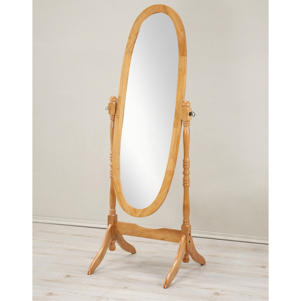 Roundhill Furniture Copper Grove Monks Hood Traditional Wooden Floor Cheval Mirror