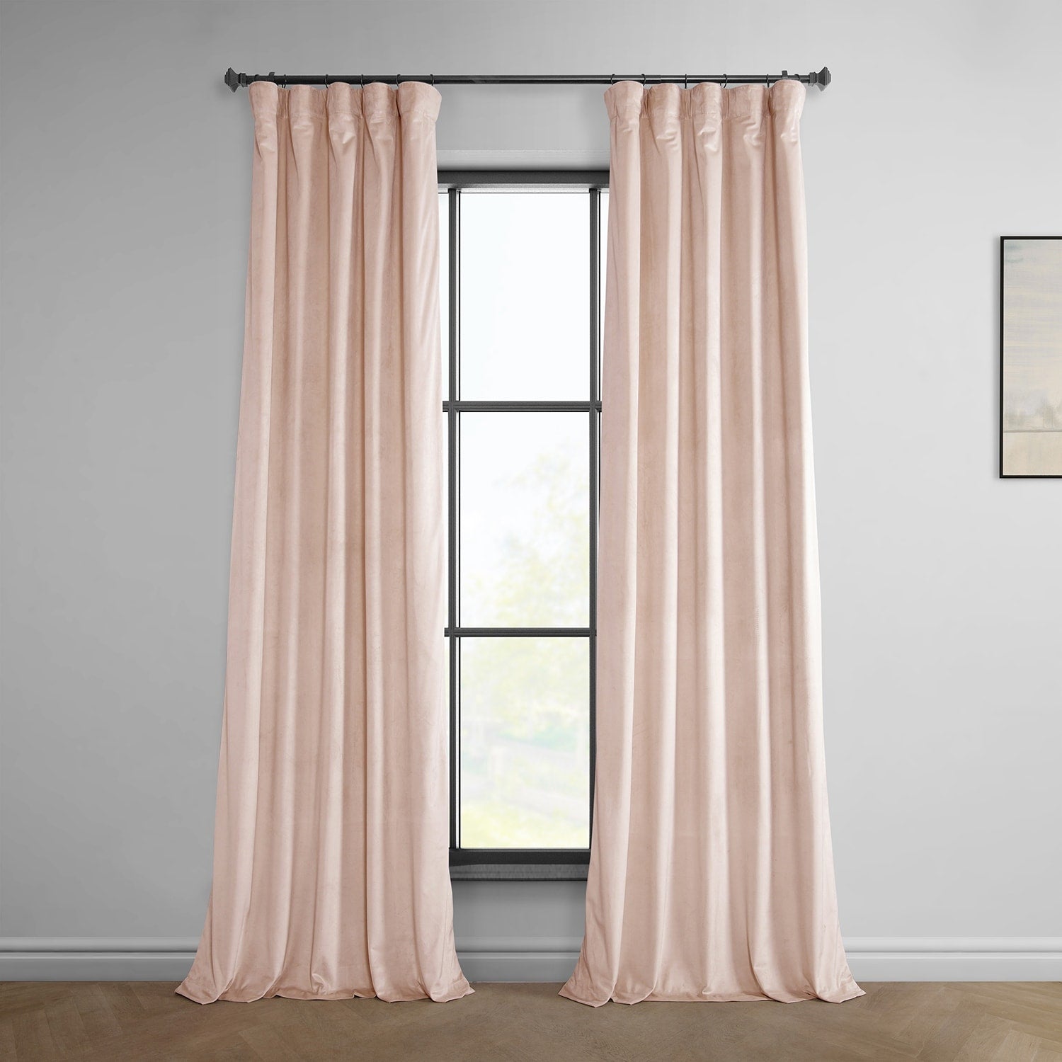 Exclusive Fabrics Heritage Plush Velvet Room Darkening Curtains (1 Panel) Luxury Velvet Curtains for Bedroom & Living Room.