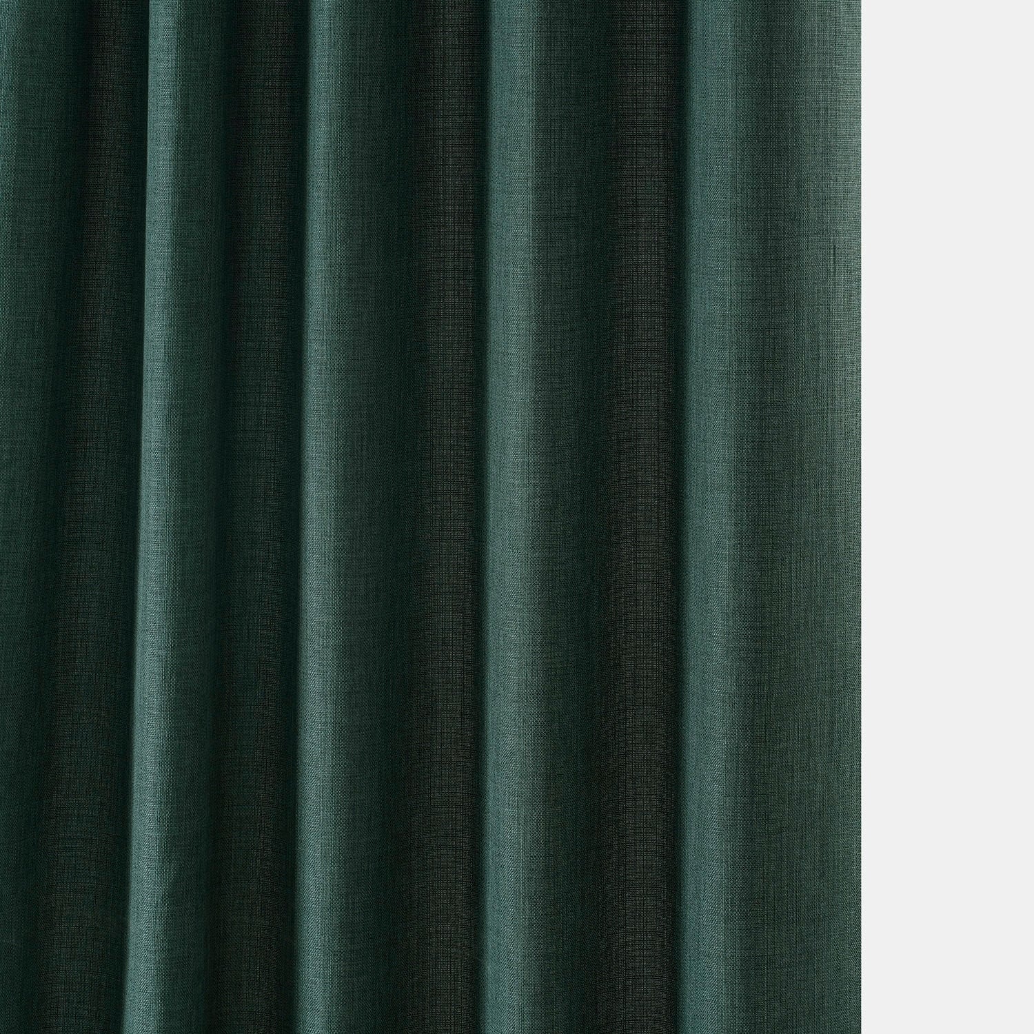 Exclusive Fabrics Italian Faux Linen Room Darkening Curtains for Bedroom & Living Room Curtains - Single Panel Window Curtains