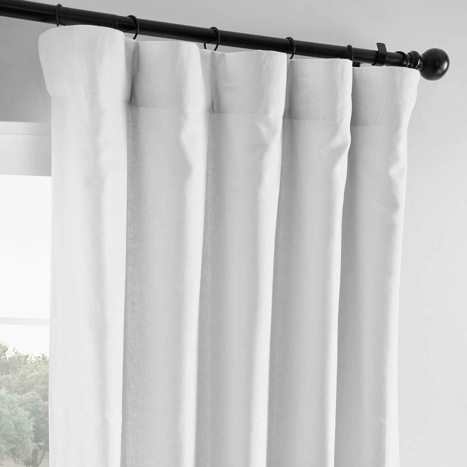 Exclusive Fabrics French Linen Room Darkening Curtains Panel - Elegant luxurious Drapes (1 Panel)