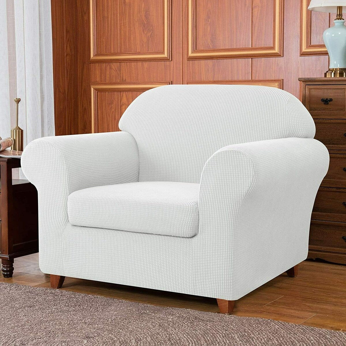 Subrtex 2 Piece Armchair Slipcover Stretch Spandex Furniture Protector