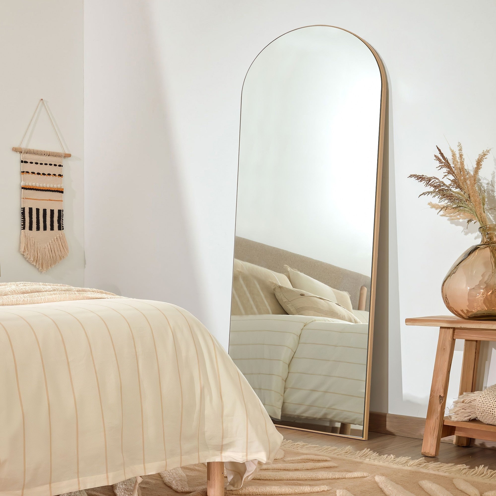 Dovelina Arched Full Length Floor Wall Mirror Standing Mirror