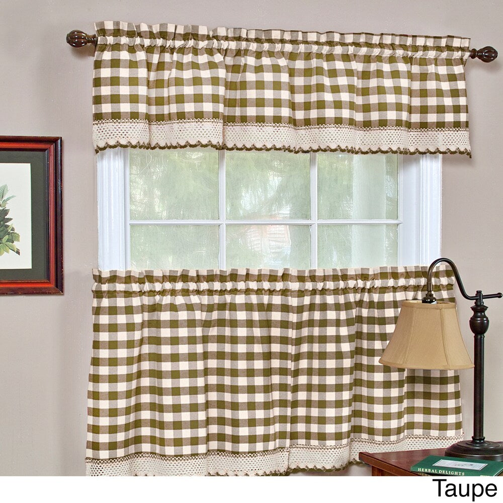 Achim Buffalo Checkered 2-piece Tier Curtain Set