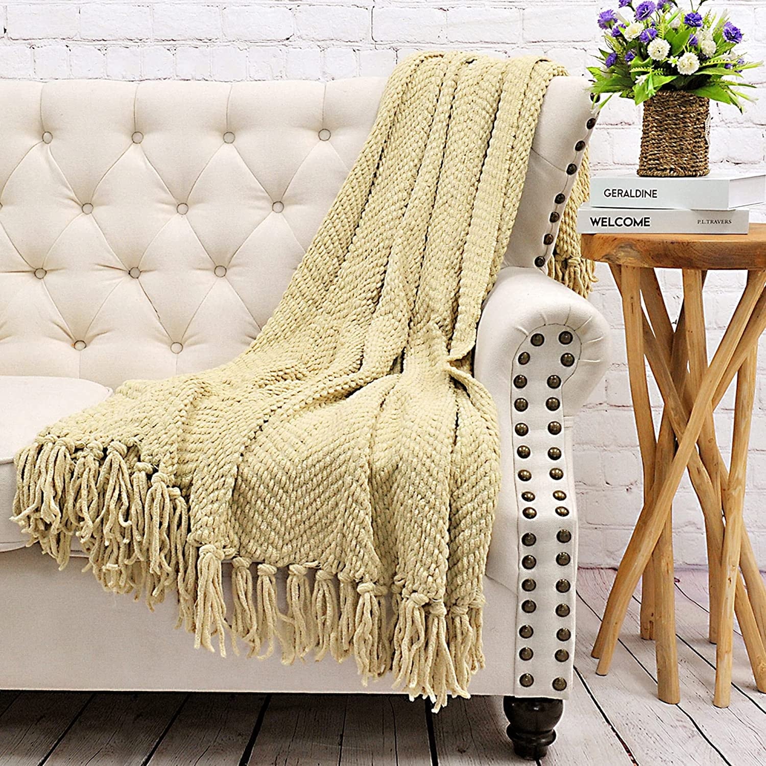 Knitted Tweed Couch Throw