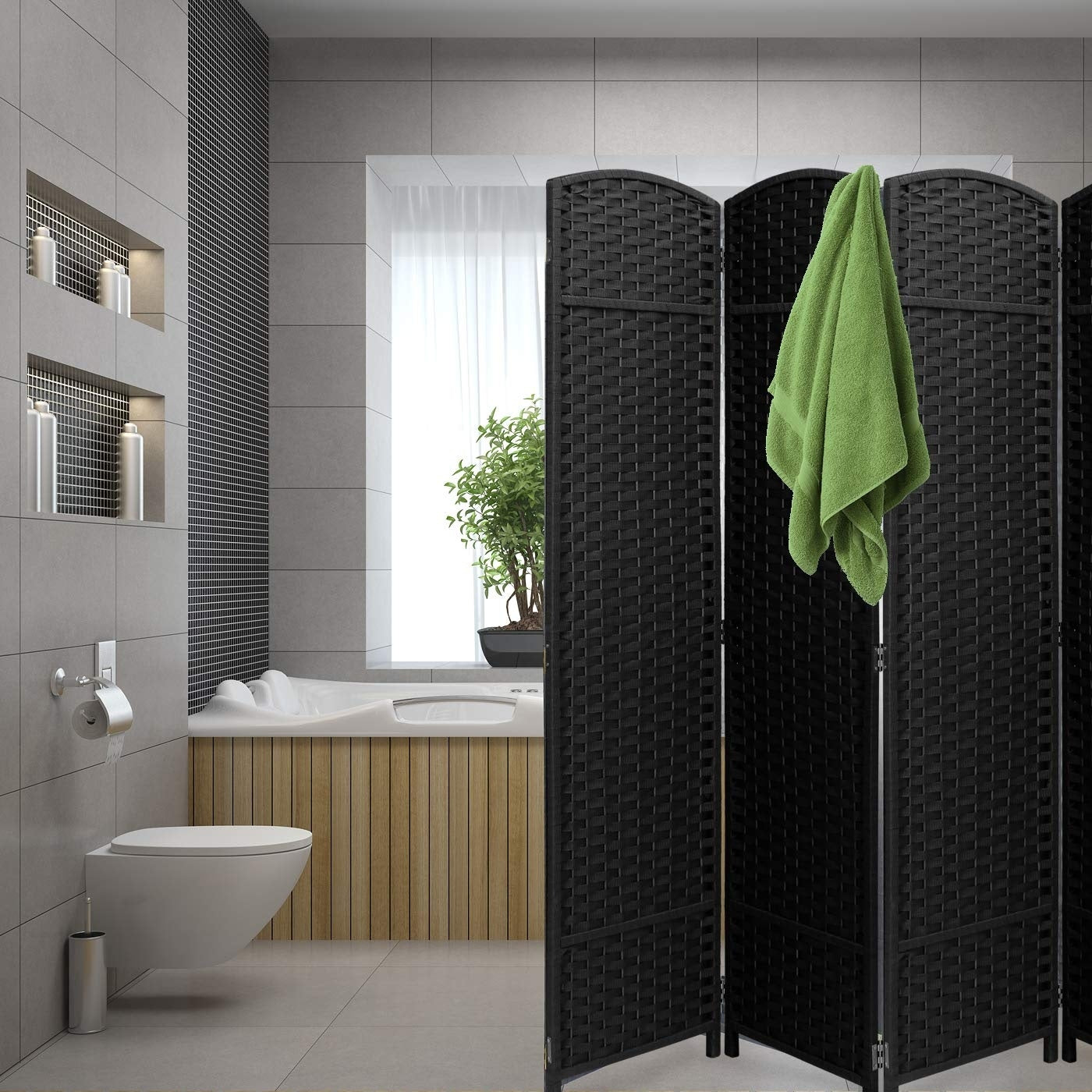 Room Divider Folding Privacy Screen Tall Partition Foldable Wall Panel