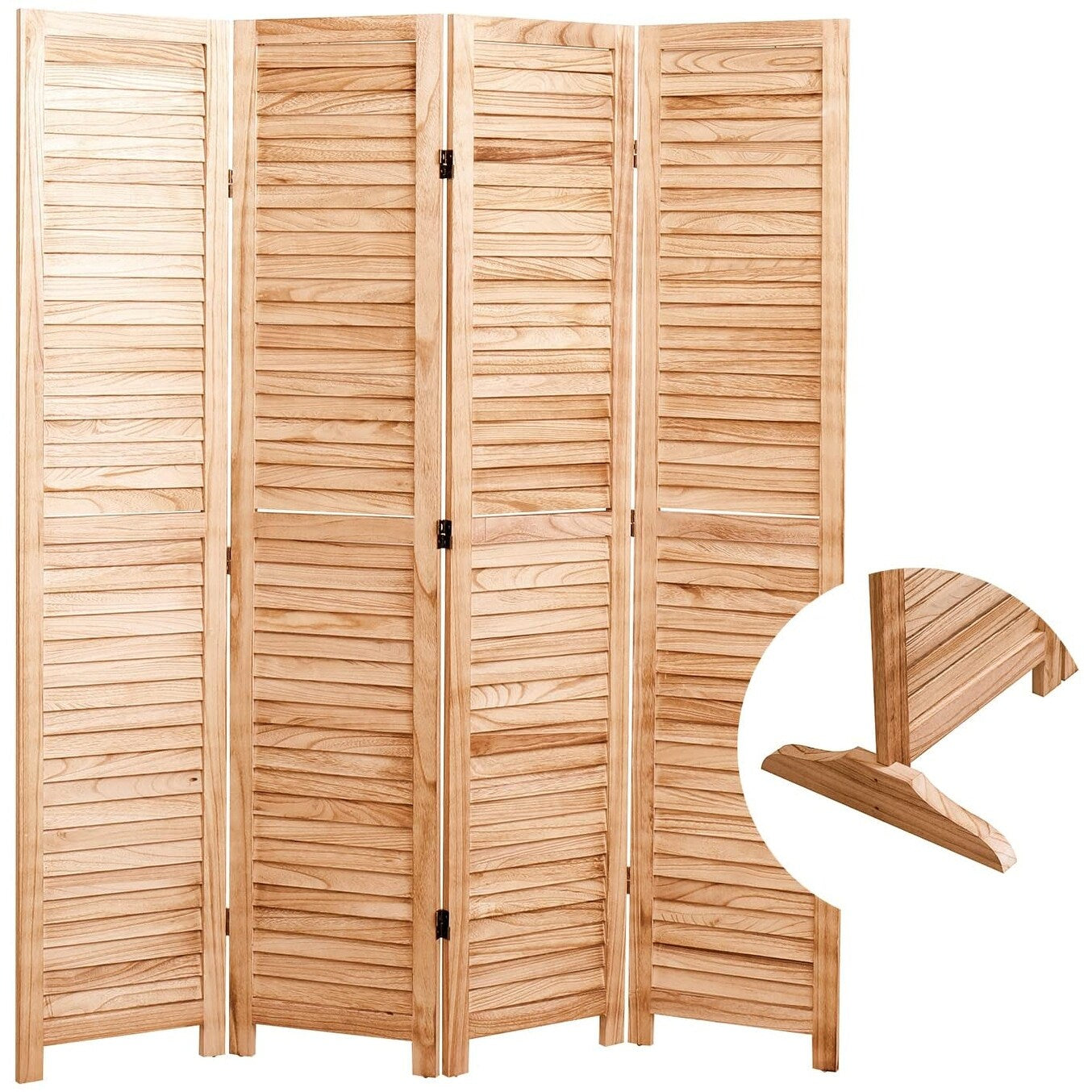 65'' H Solid Wood Folding Room Divider