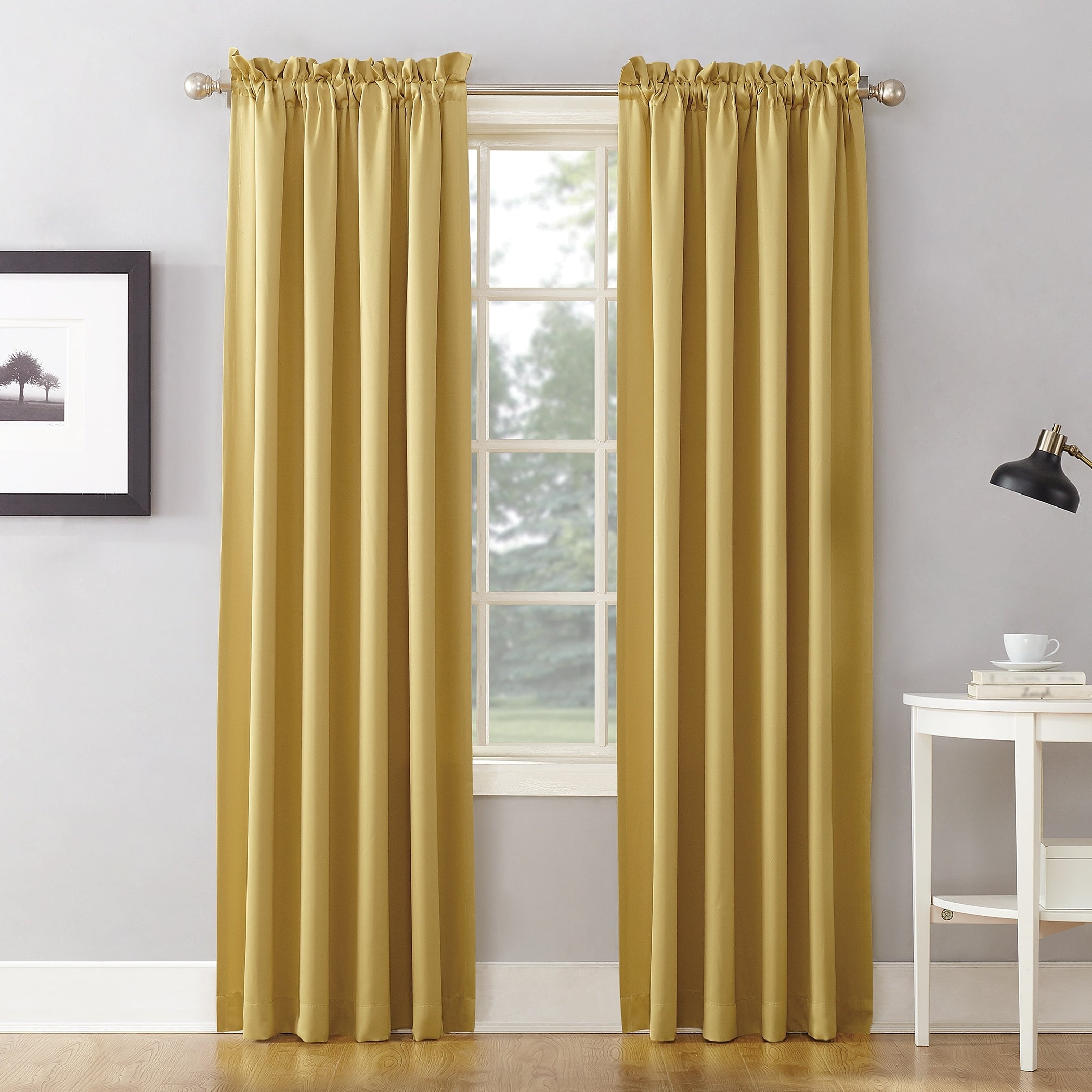 Porch & Den Inez Room Darkening Window Curtain Panel and Valance, Single Panel