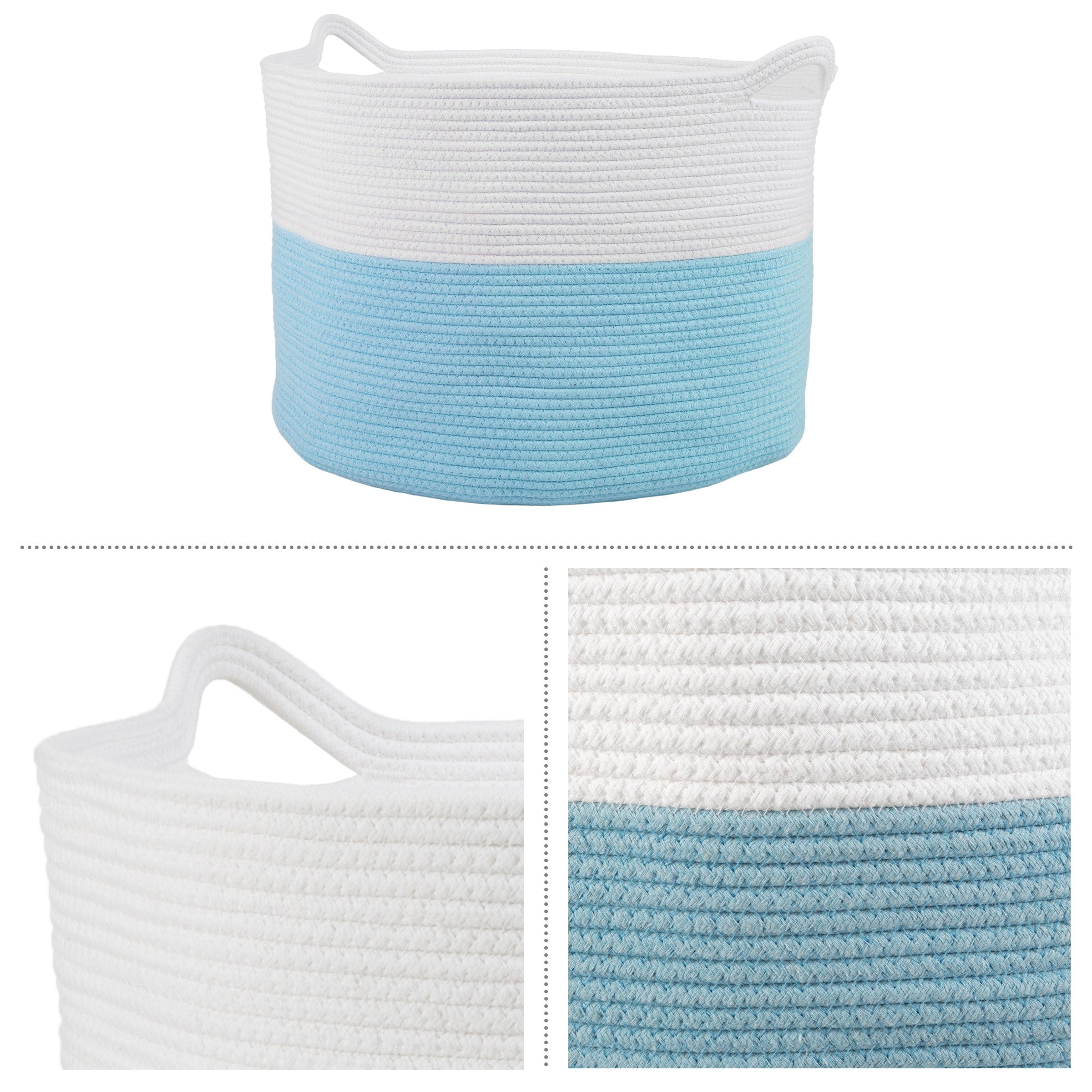 Extra-Large Basket - Cotton Rope Basket with Handles - Baskets for Organizing by Home-Complete