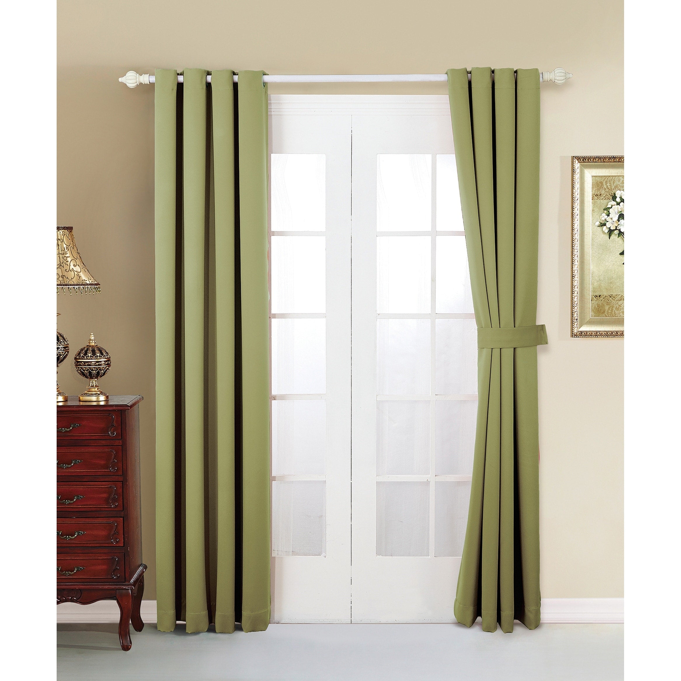 Blackout Window Panel Curtain Set (2 Panels and 2 matching Tie Backs)