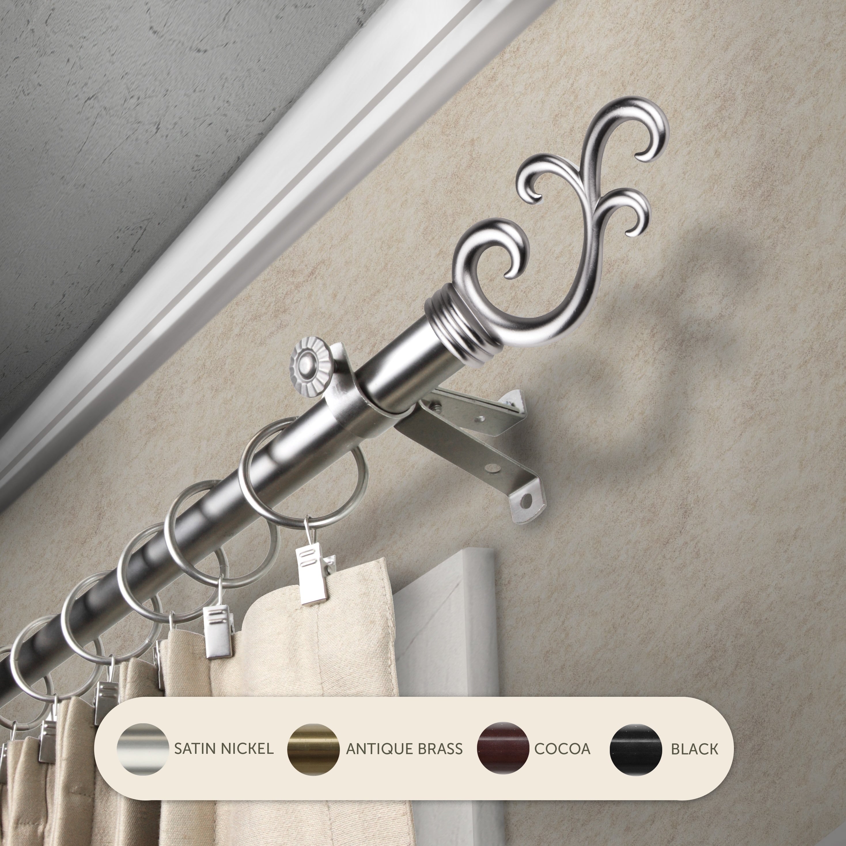 InStyleDesign Sway Adjustable Curtain Rod