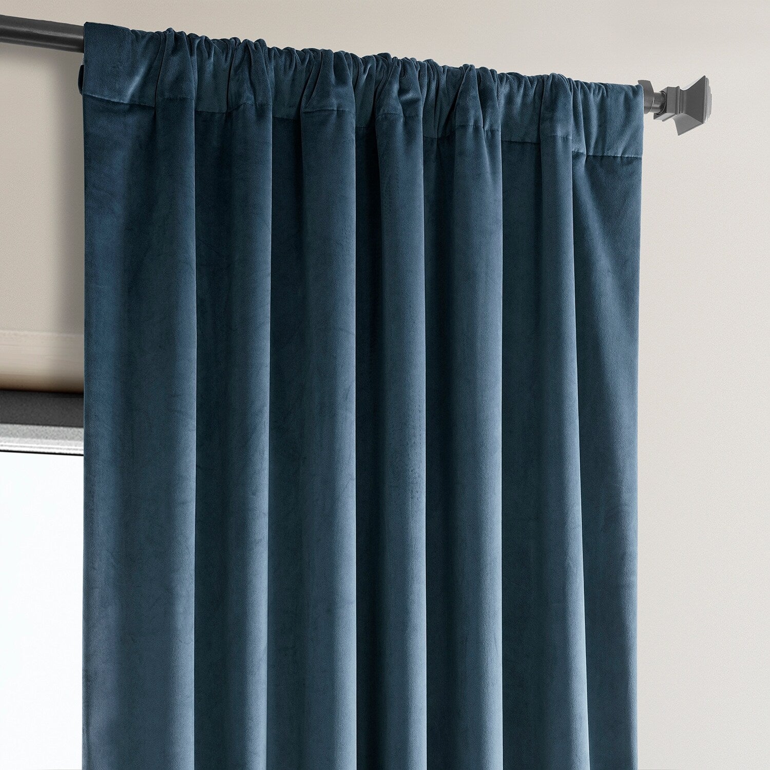 Exclusive Fabrics Heritage Plush Velvet Room Darkening Curtains (1 Panel) Luxury Velvet Curtains for Bedroom & Living Room.