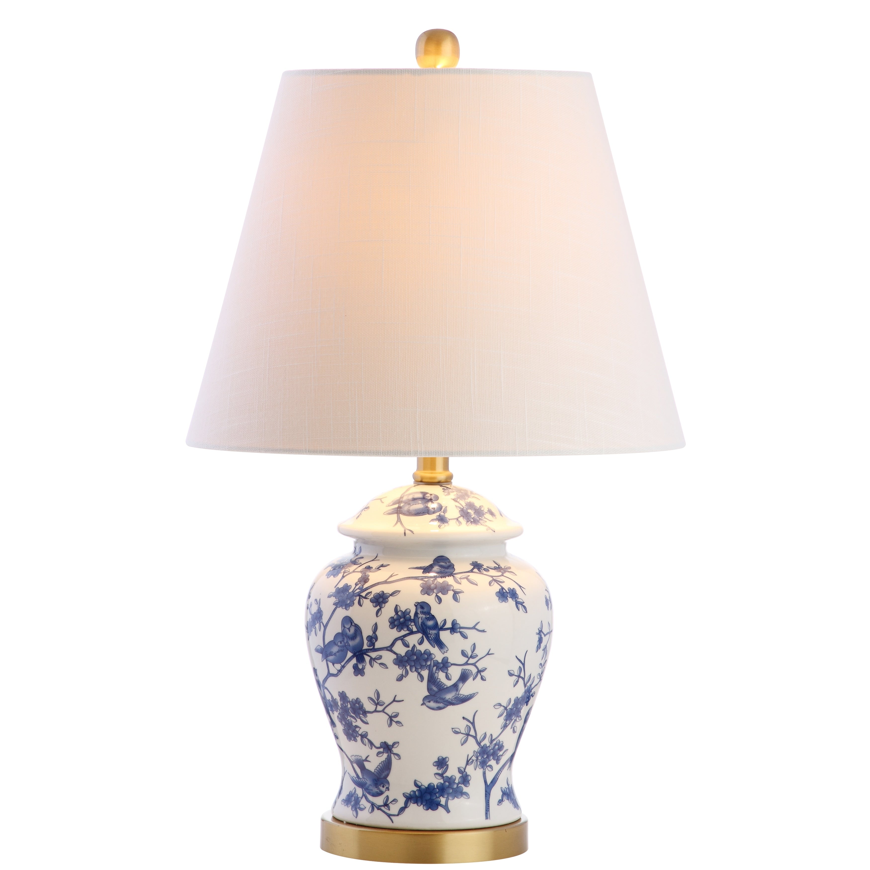 Penelope 22 Chinoiserie LED Table Lamp, Blue/White by JONATHAN Y