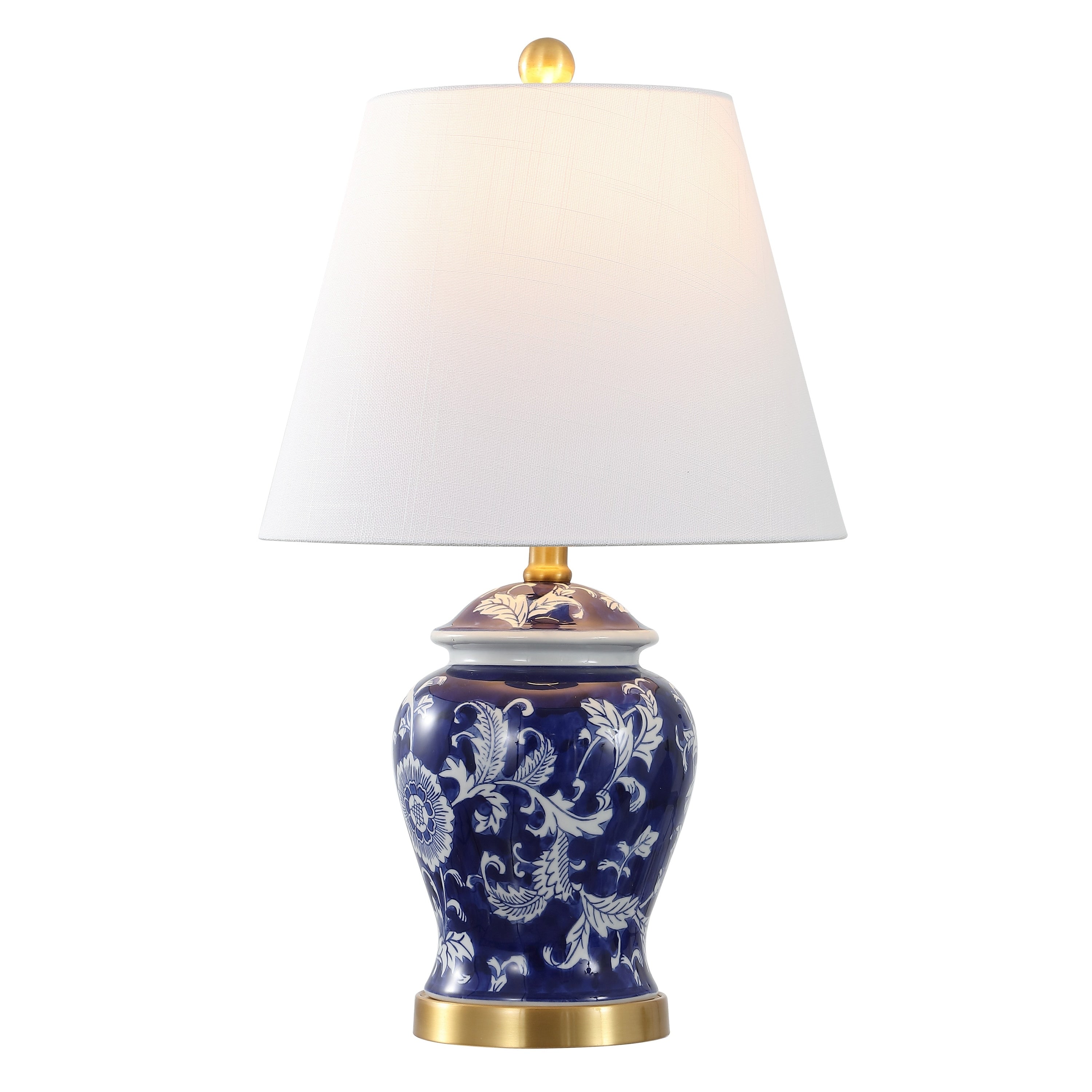 Penelope 22 Chinoiserie LED Table Lamp, Blue/White by JONATHAN Y