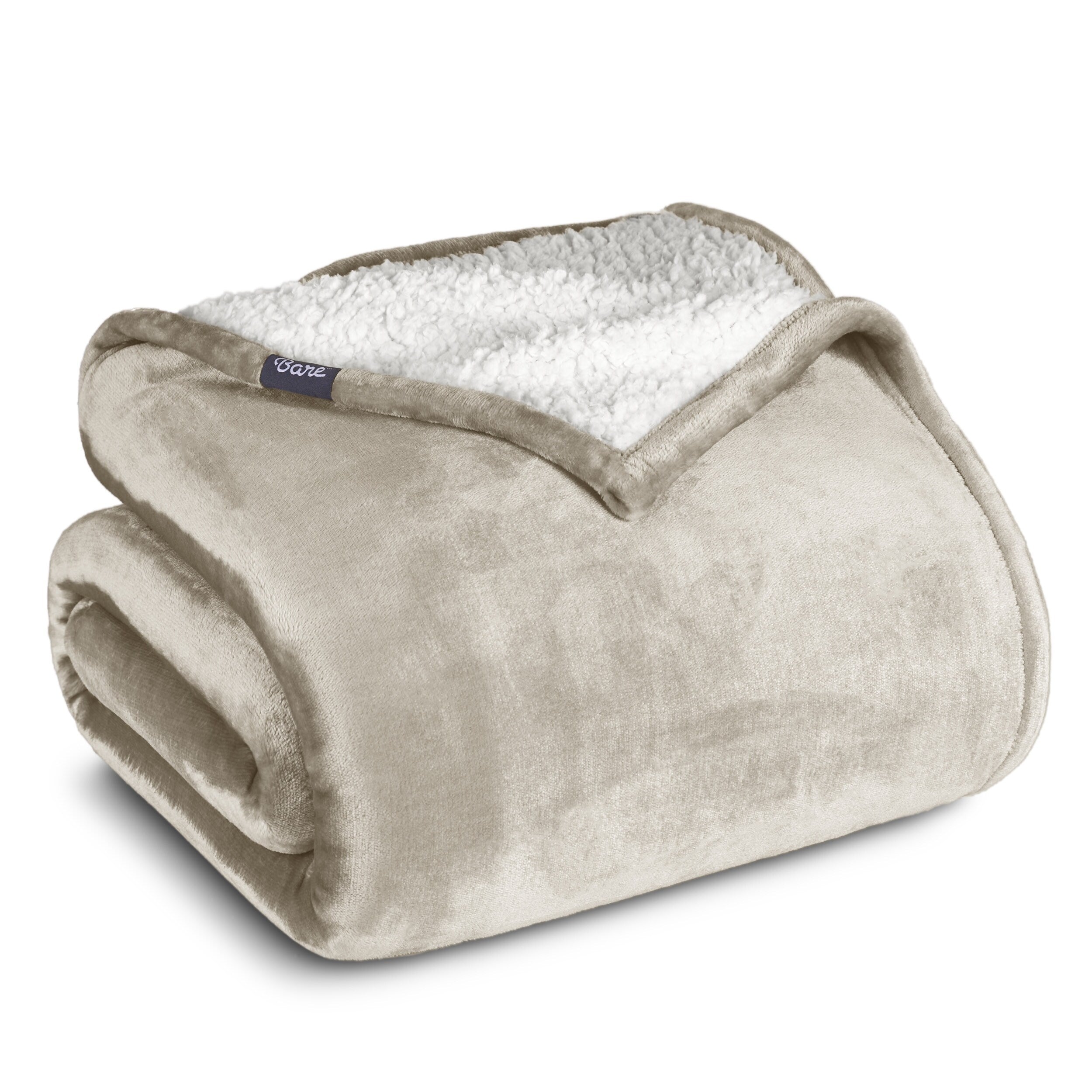 Bare Home Sherpa Fleece Blanket - Reversible Plush Bed Blanket