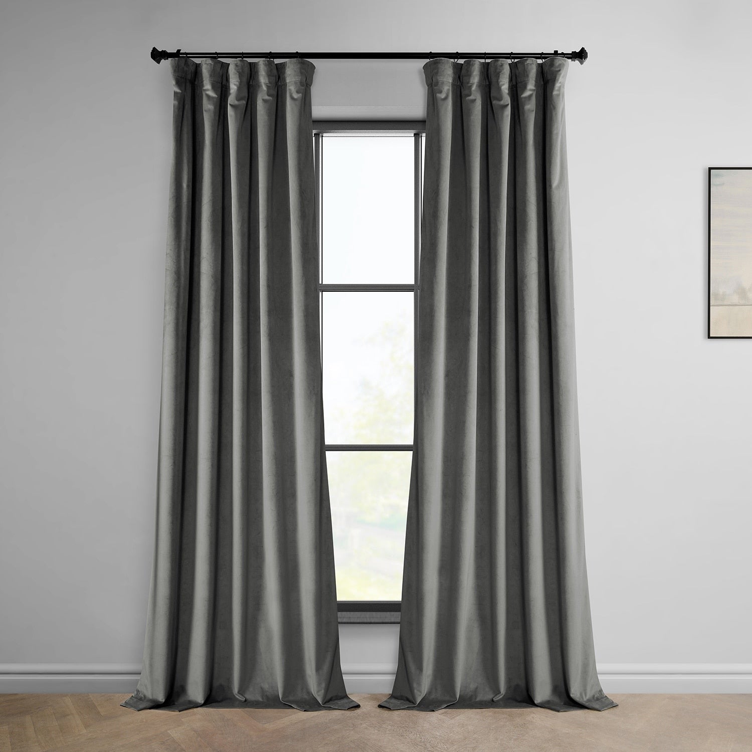 Exclusive Fabrics Heritage Plush Velvet Room Darkening Curtains (1 Panel) Luxury Velvet Curtains for Bedroom & Living Room.