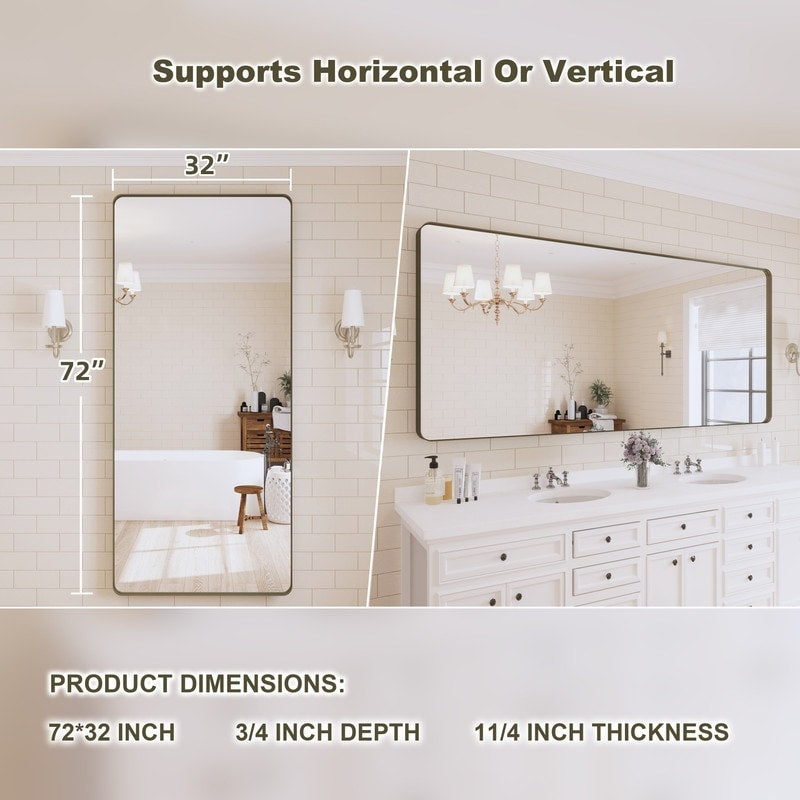 Framed Wall Mounted Bathroom Vanity Mirror