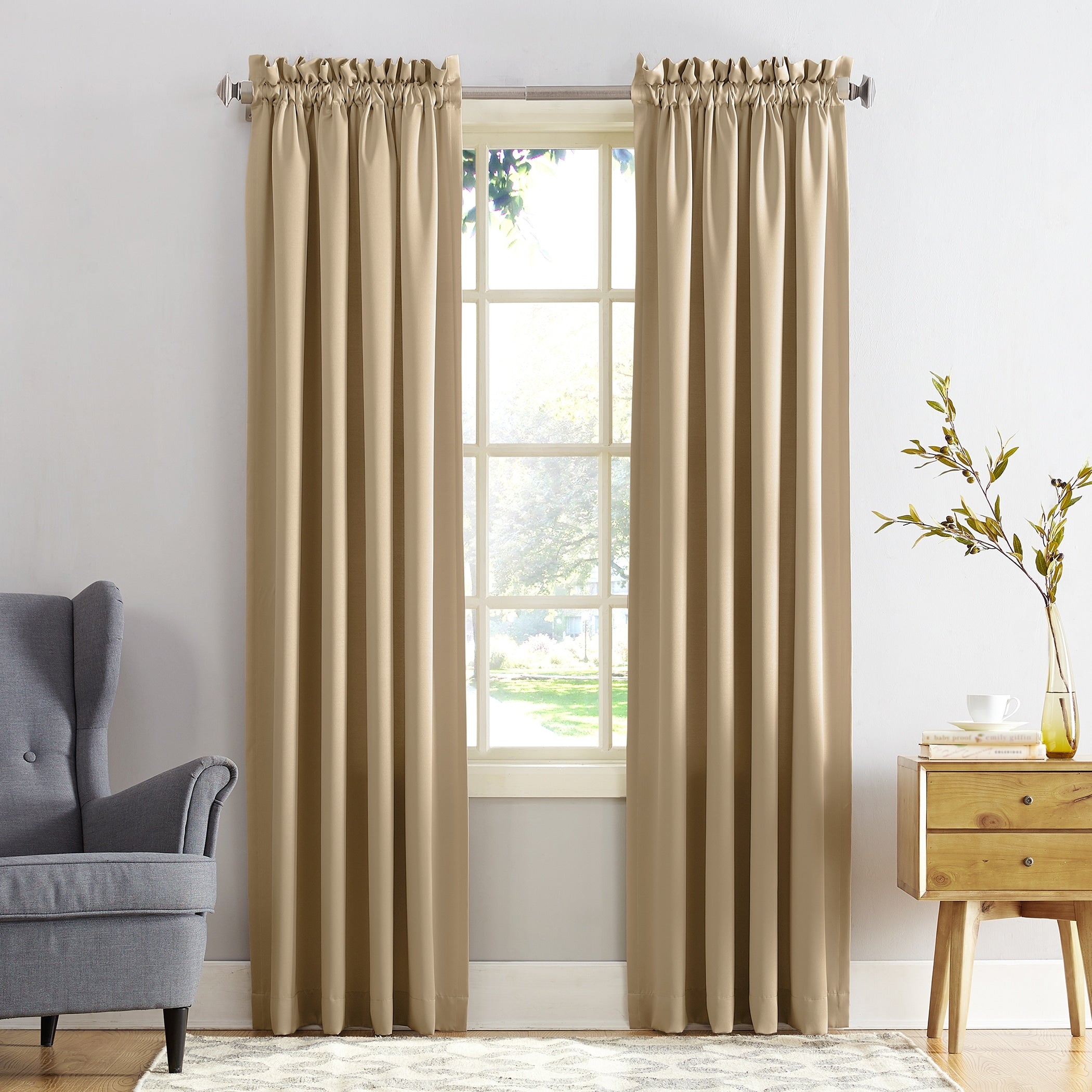 Porch & Den Inez Room Darkening Window Curtain Panel and Valance, Single Panel