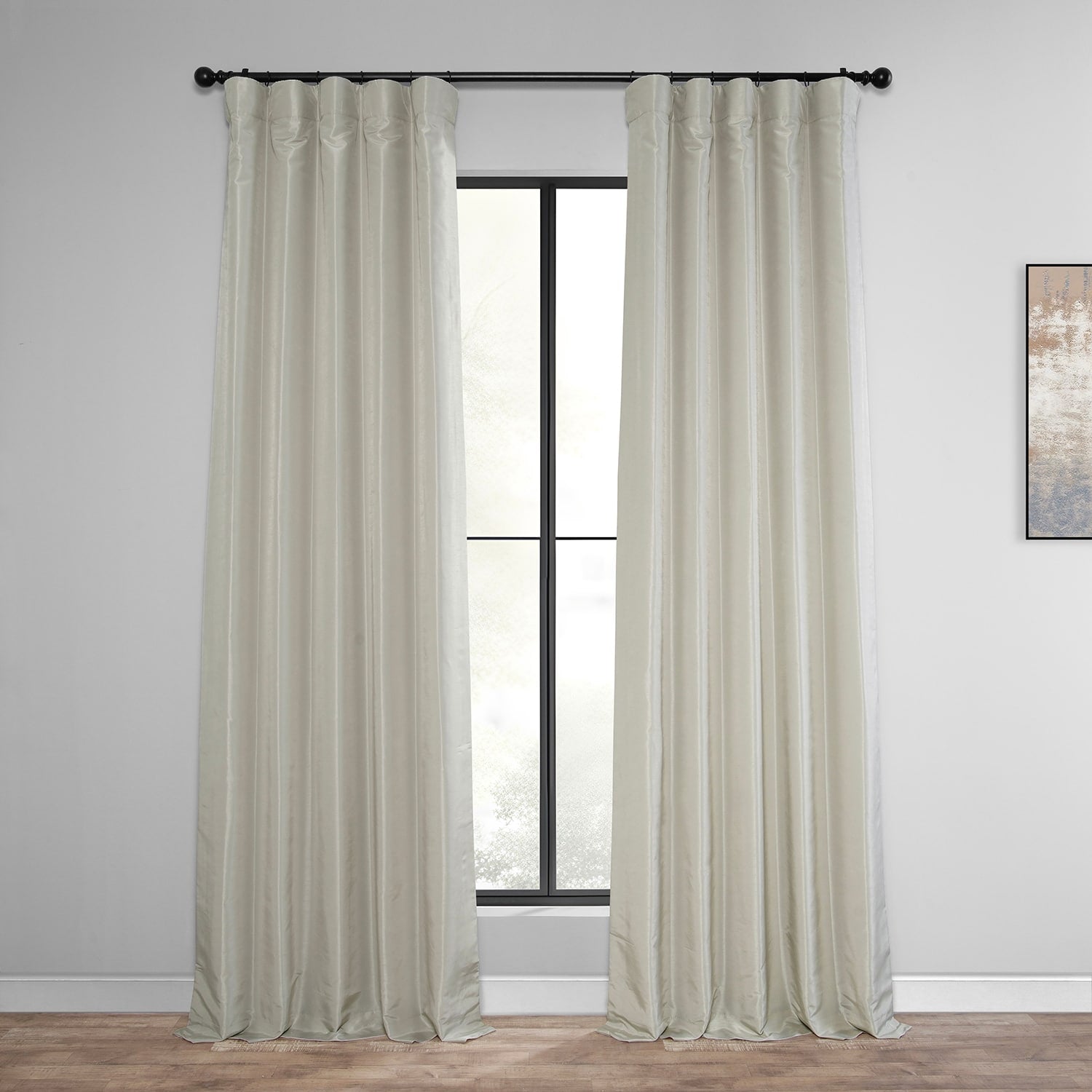 Exclusive Fabrics Textured Faux Dupioni Silk Thermal Blackout Curtains (1 Panel)