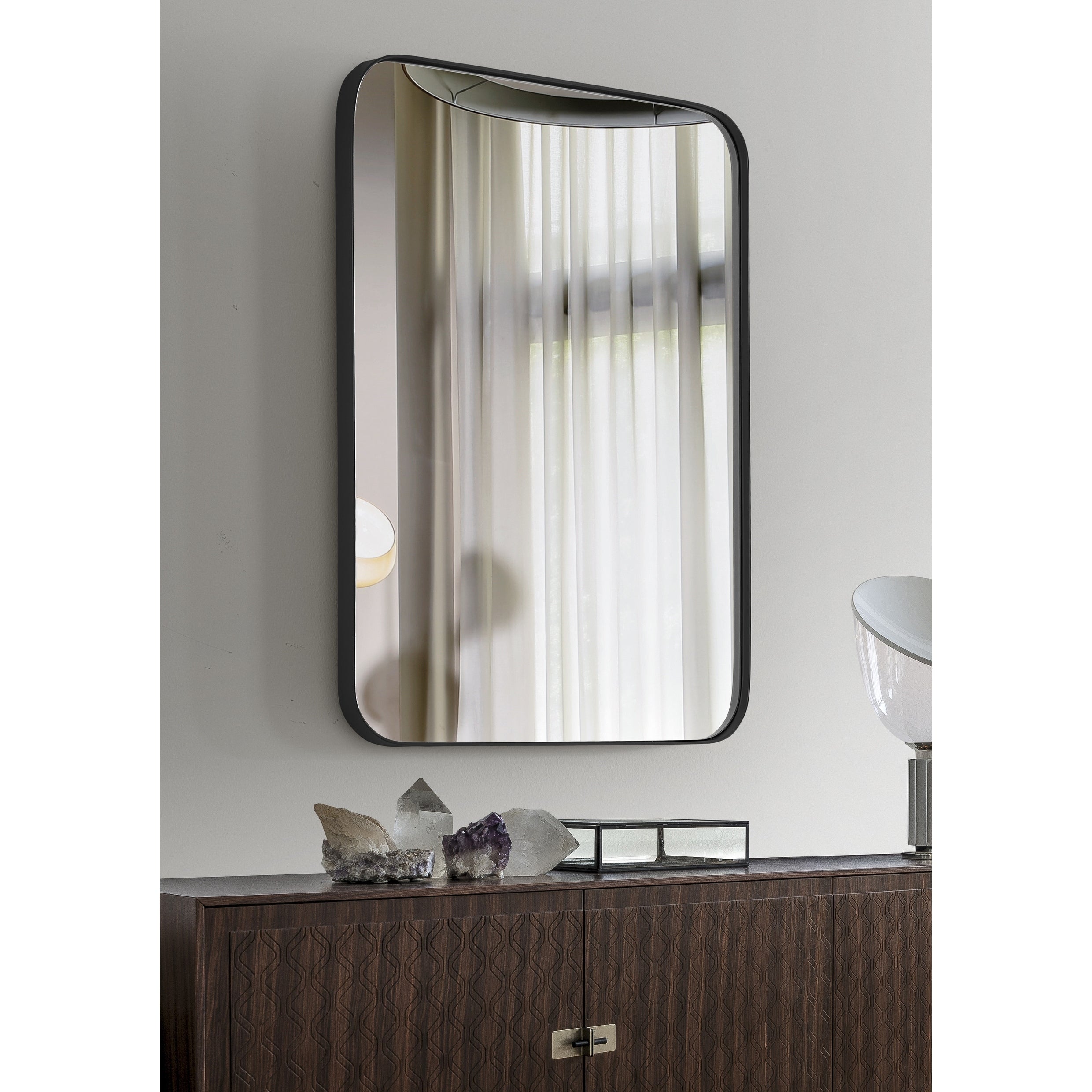 STAR Black Rectangular Wall and Bathroom Mirror - 24x36 Inches