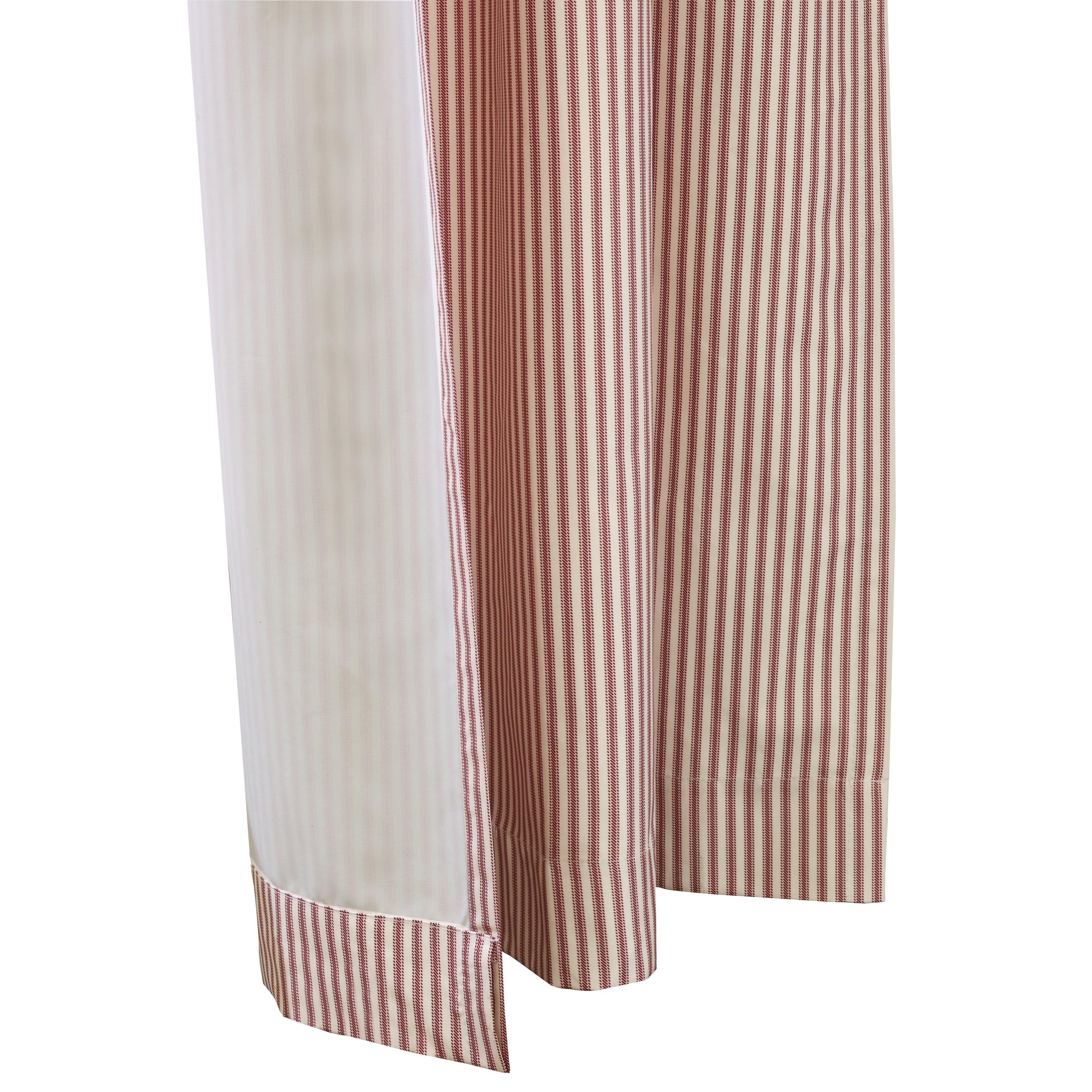 ThermaLogic Ticking Stripe Pole Top Window Curtain Panel Set