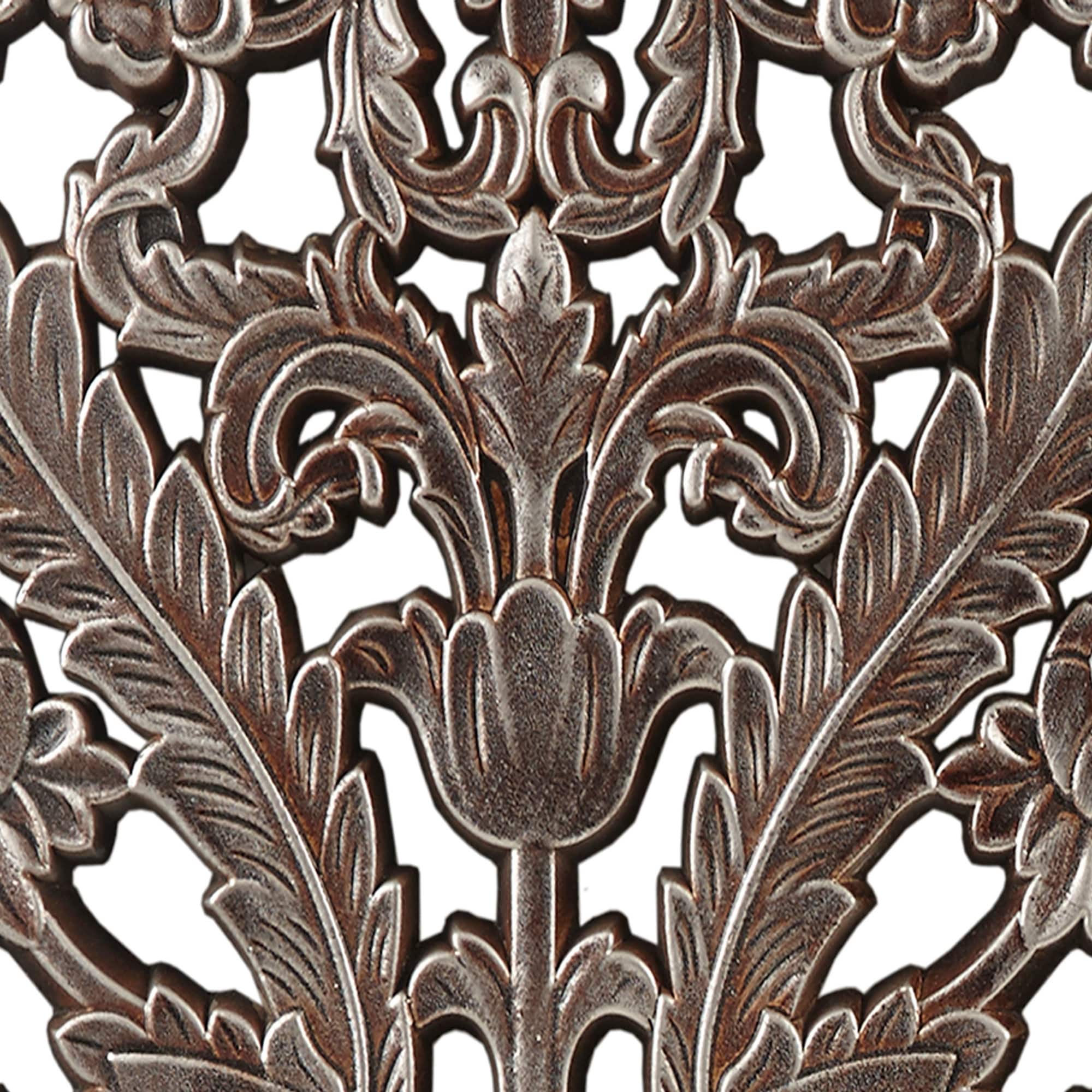 Madison Park Botanical Distressed Carved Wood Wall Décor (Set of 2)