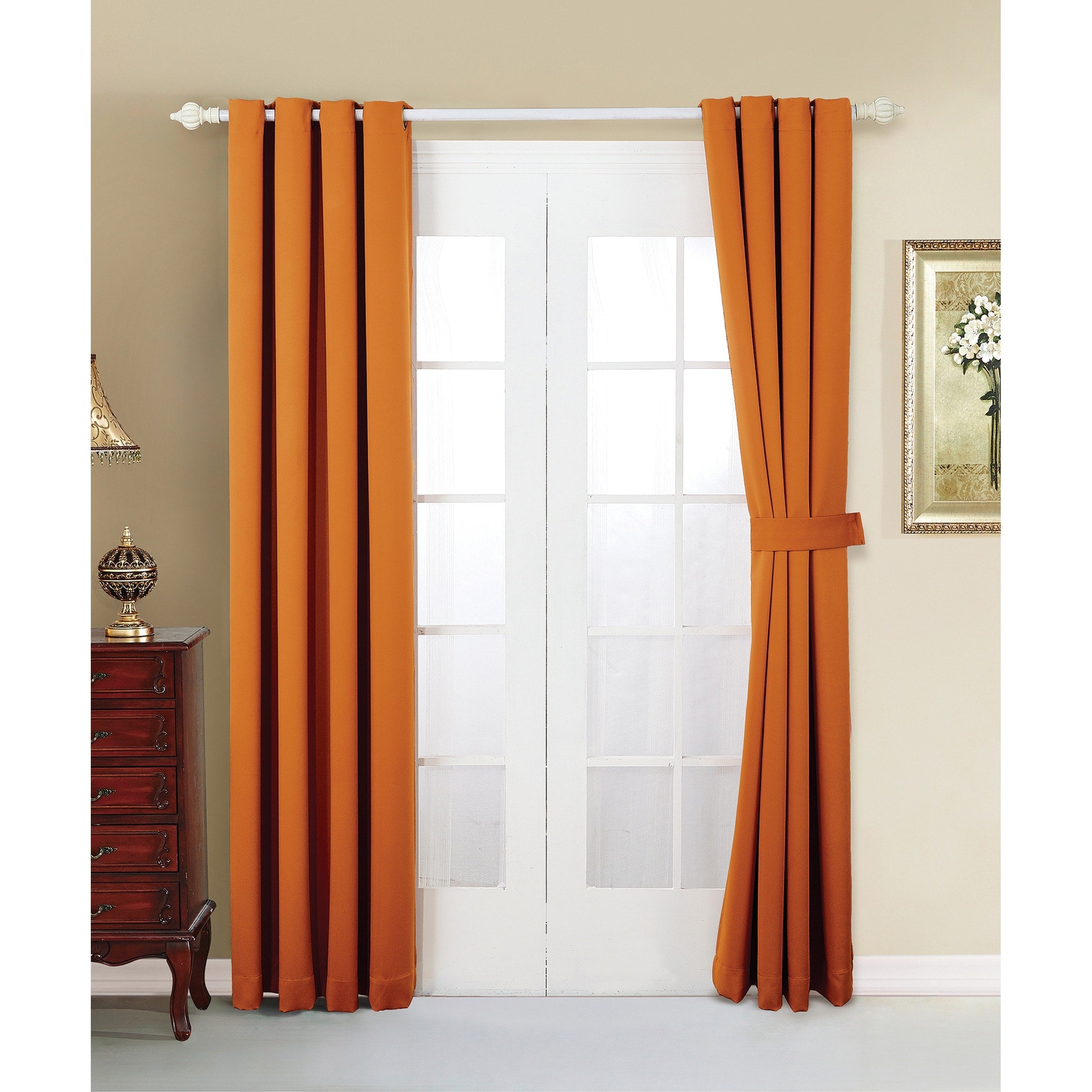 Blackout Window Panel Curtain Set (2 Panels and 2 matching Tie Backs)