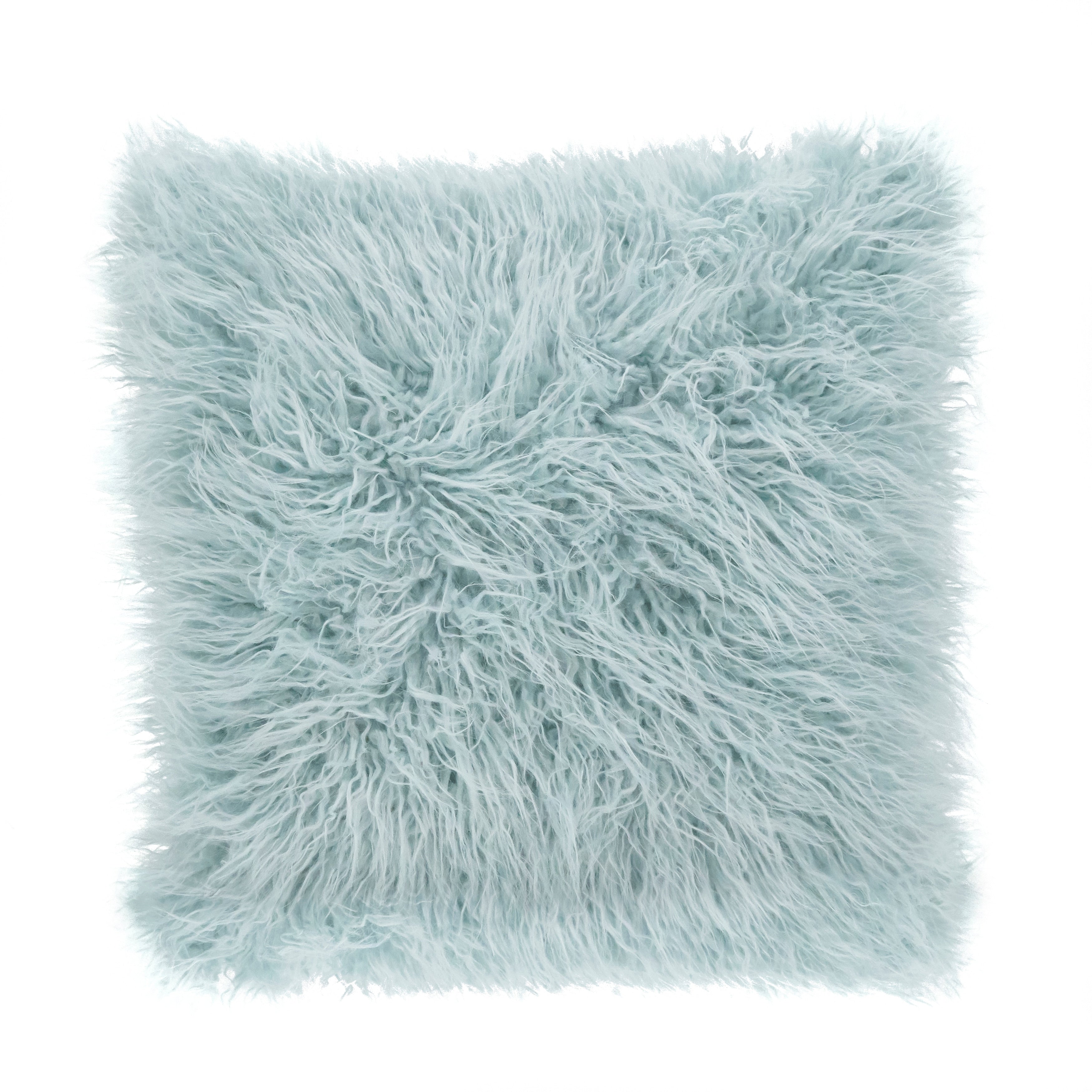 Mongolian Shaggy Faux Fur Throw Pillow