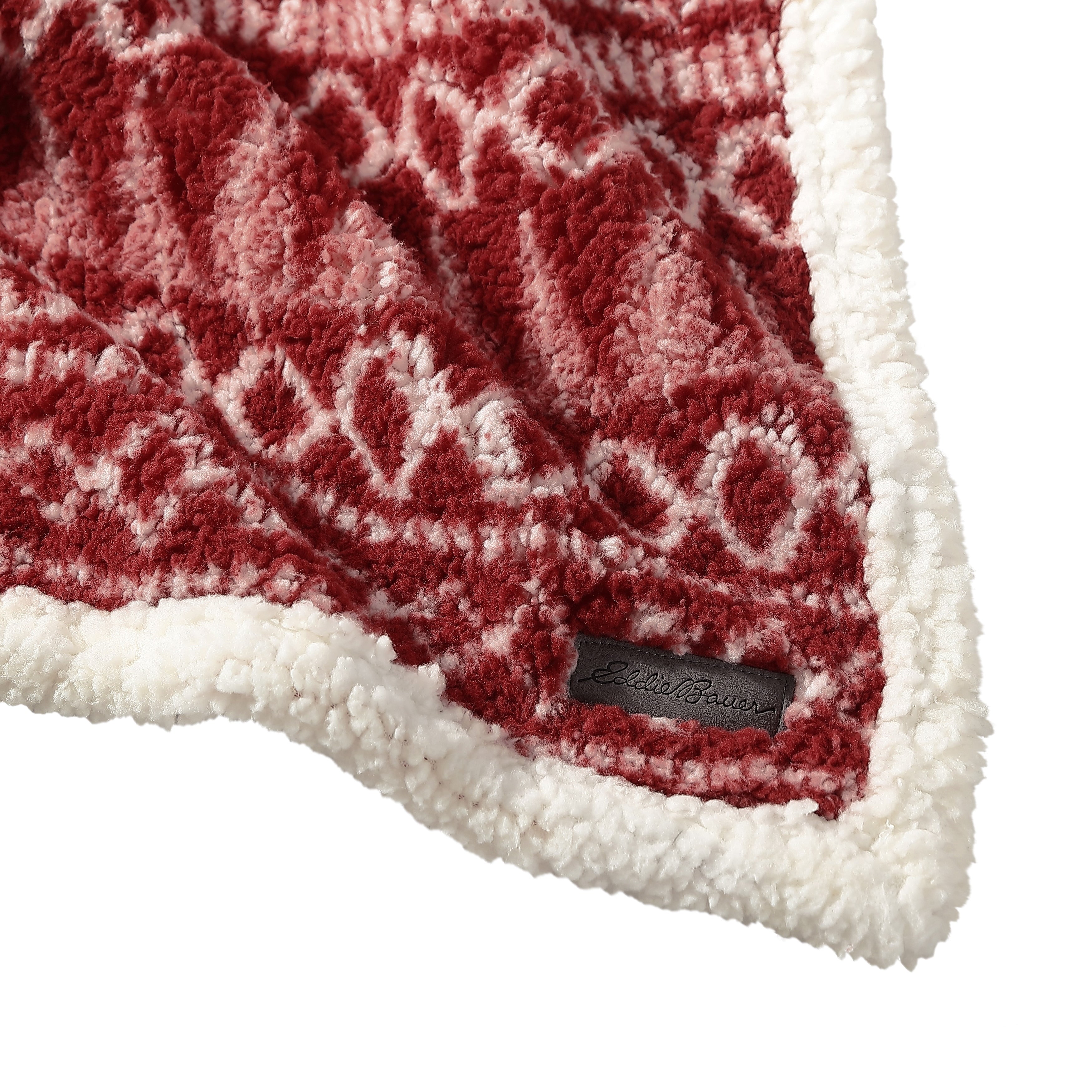 Eddie Bauer Printed Faux Shearling- Reversible Throw Blankets