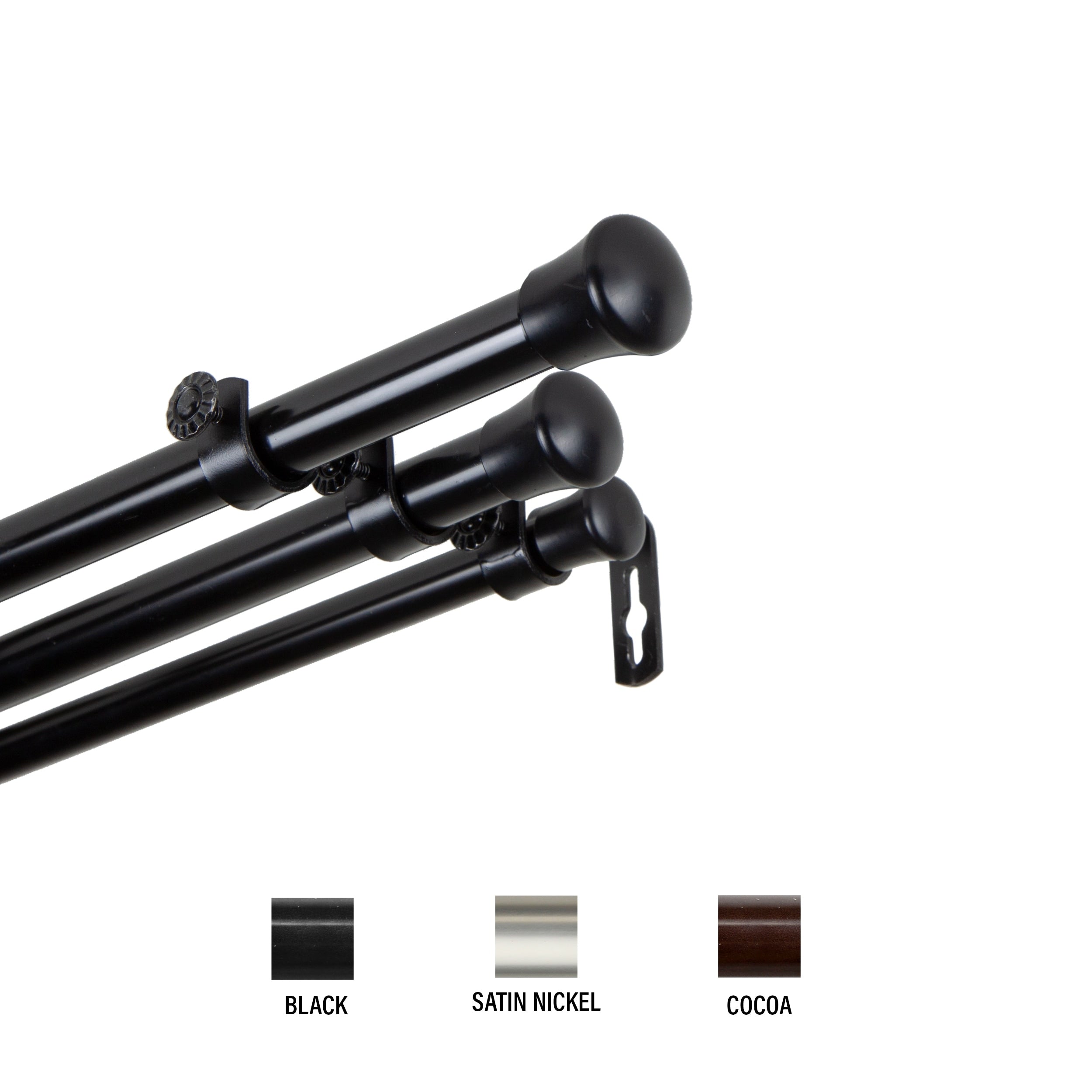 InStyleDesign End Cap 13/16 Triple Curtain Rod