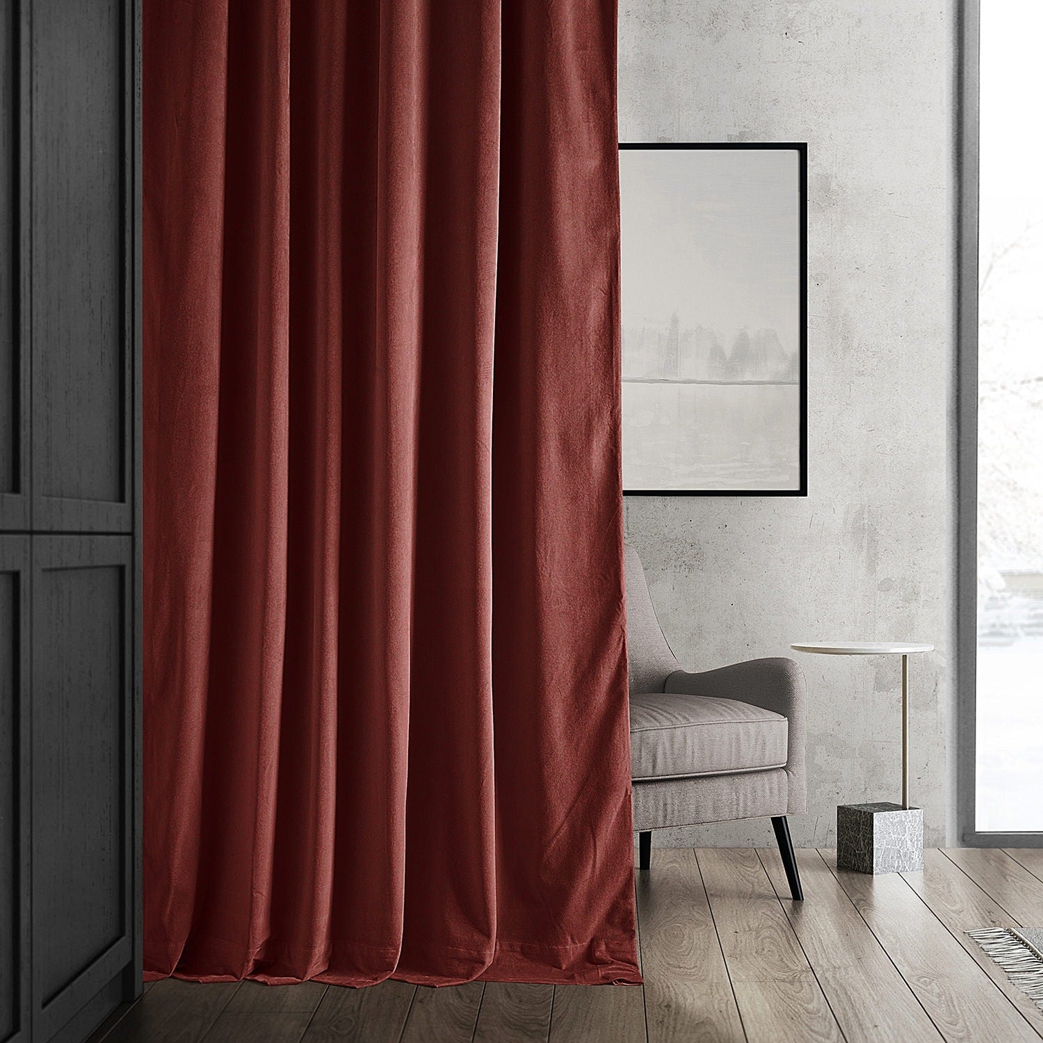 Exclusive Fabrics Signature Blackout Velvet Curtain (1 Panel)