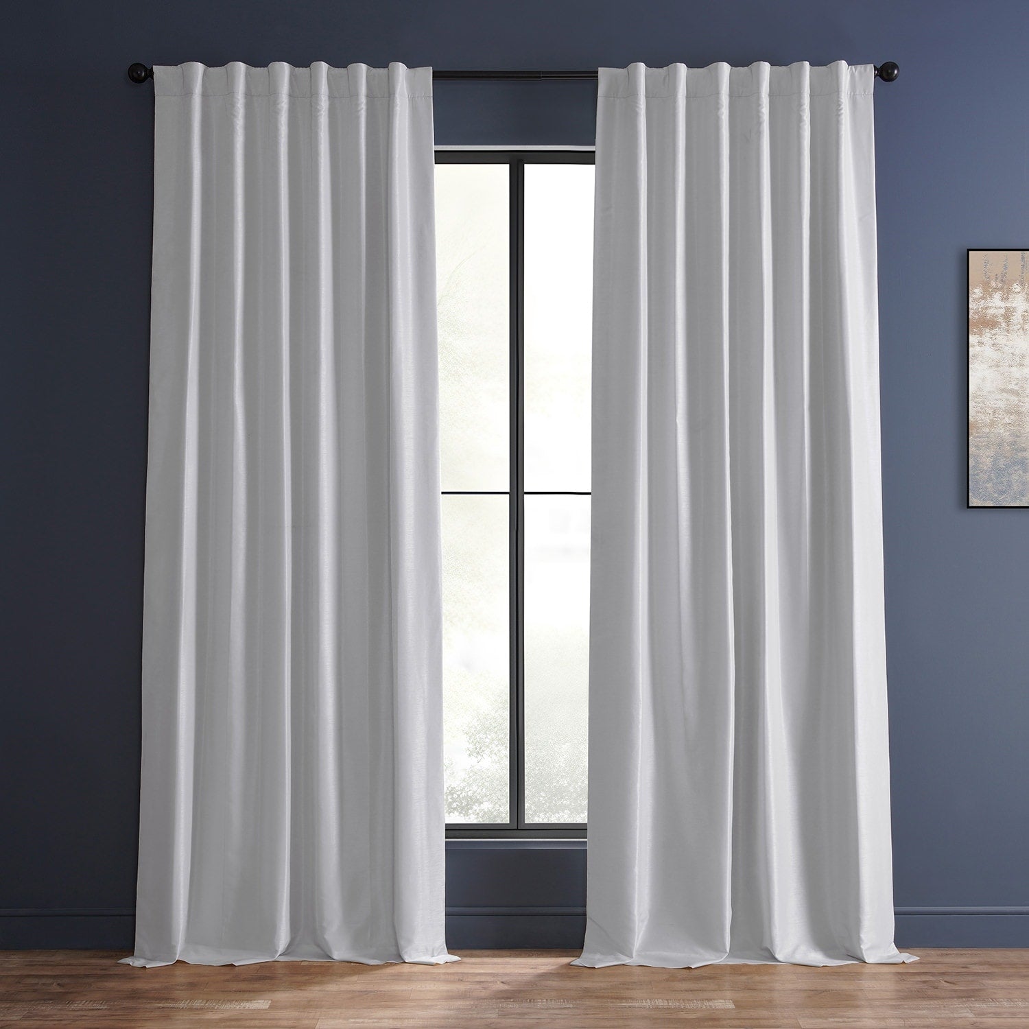 Exclusive Fabrics Textured Faux Dupioni Silk Thermal Blackout Curtains (1 Panel)