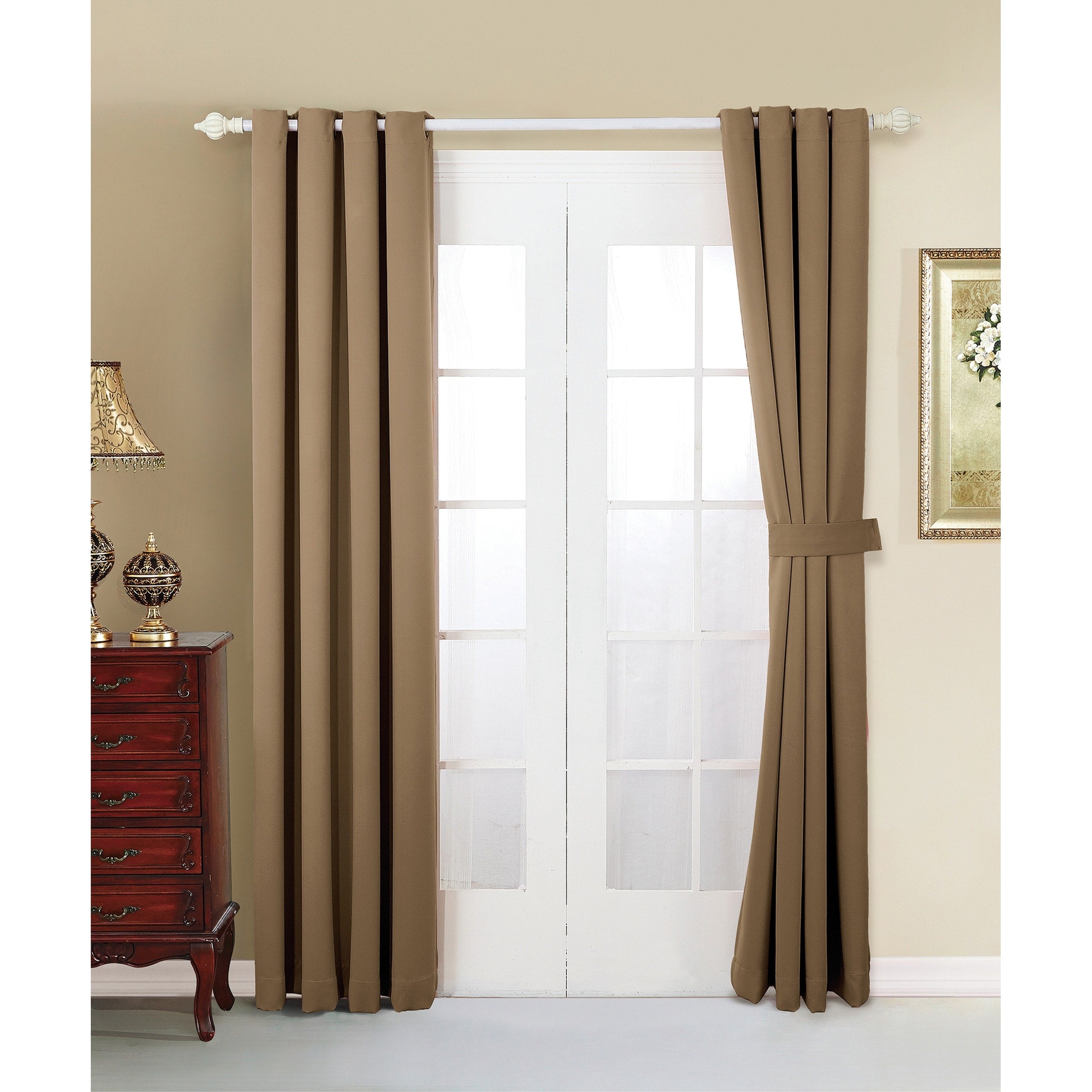 Blackout Window Panel Curtain Set (2 Panels and 2 matching Tie Backs)