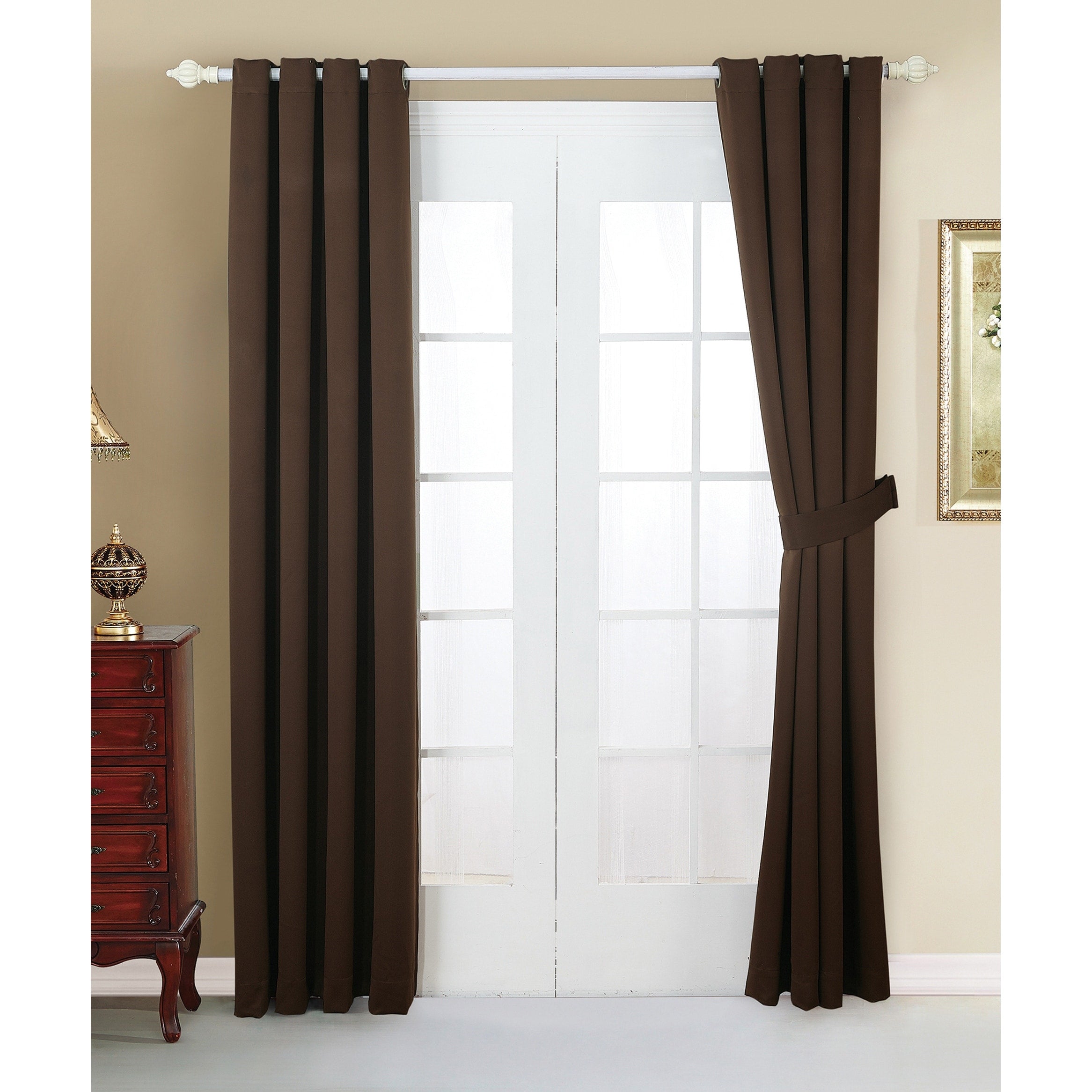 Blackout Window Panel Curtain Set (2 Panels and 2 matching Tie Backs)