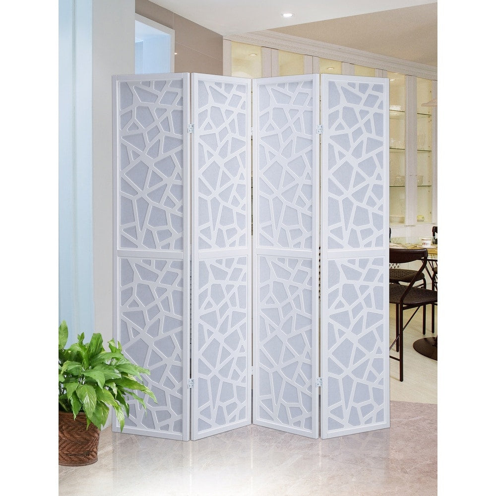 Roundhill Furniture Giyano 4-panel Screen Room Divider