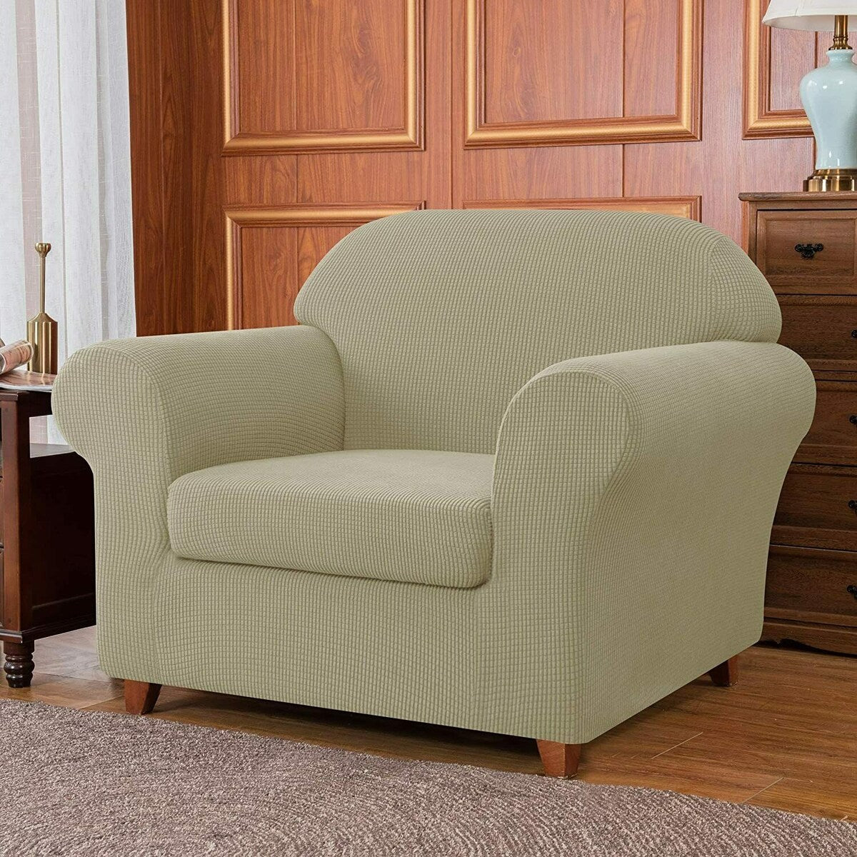 Subrtex 2 Piece Armchair Slipcover Stretch Spandex Furniture Protector