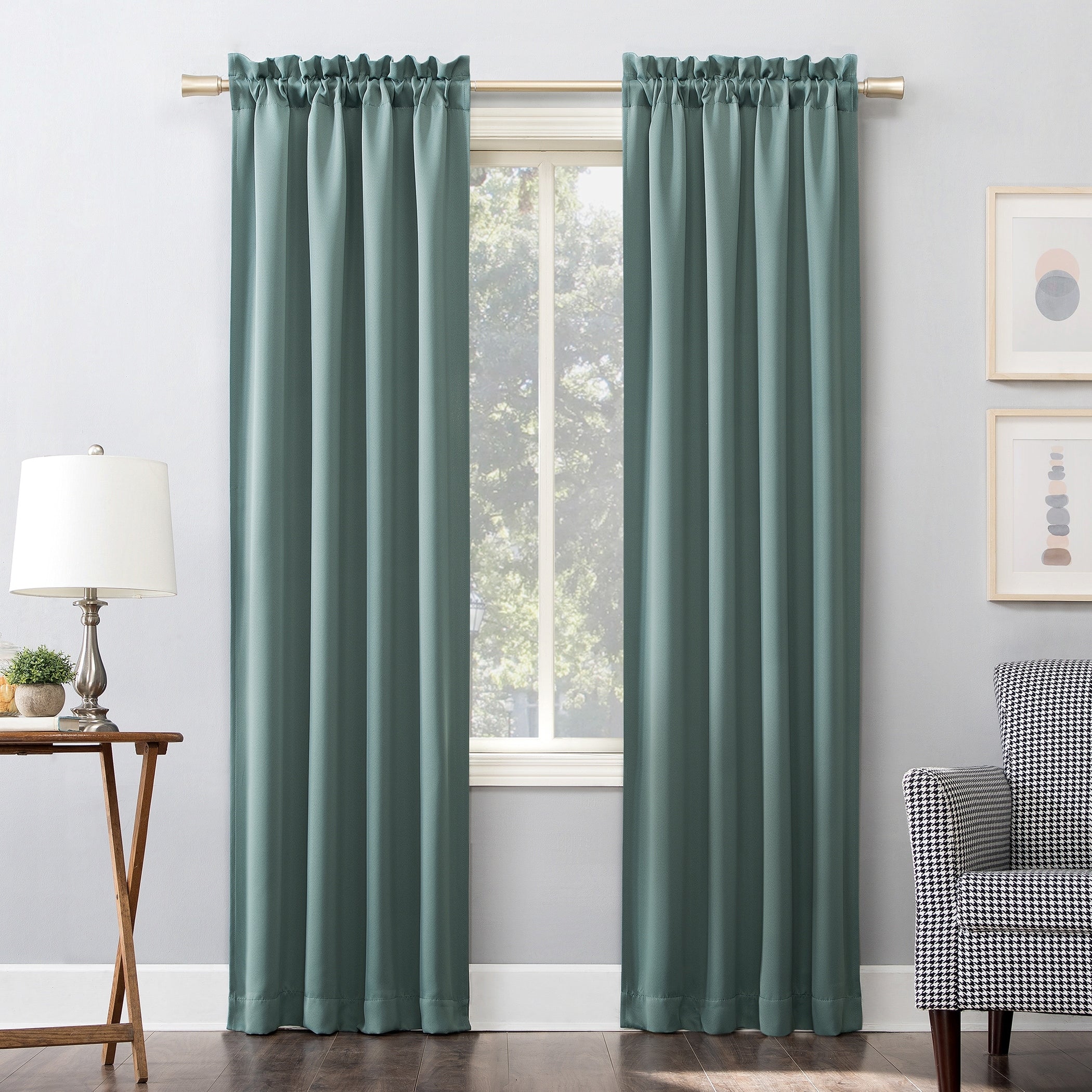 Sun Zero Hayden Energy Saving Blackout Rod Pocket 1-Piece Curtain Panel, Single Panel