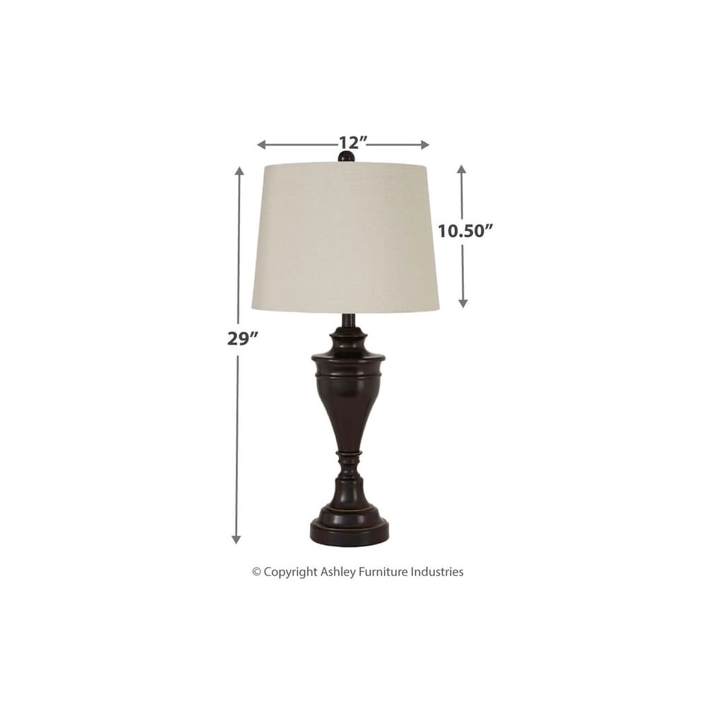 Darlita Bronze Finish 30 Inch Metal Table Lamps - Set of 2