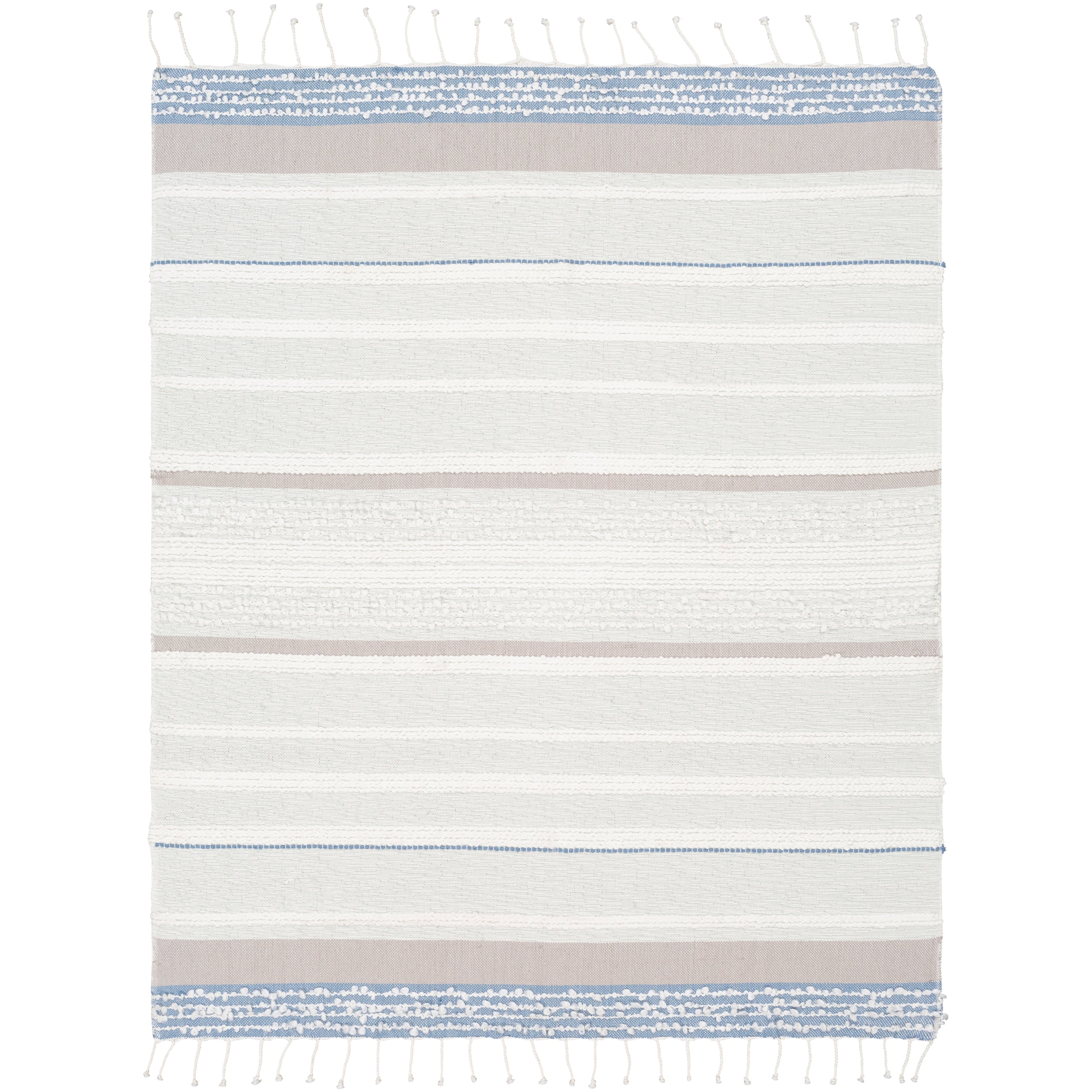 Livabliss Nita Coastal Hand-woven Blended Cotton Throw