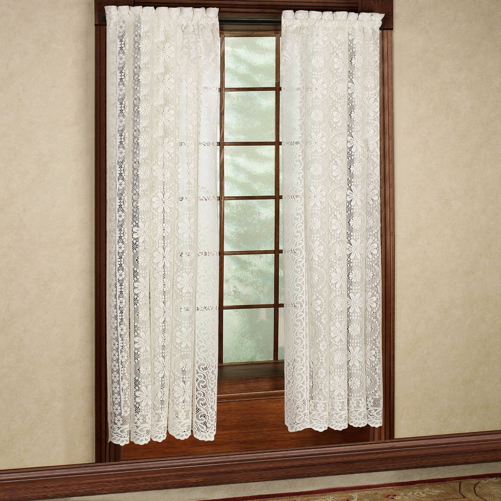 Luxurious Old World Style Lace Window Curtain Panel