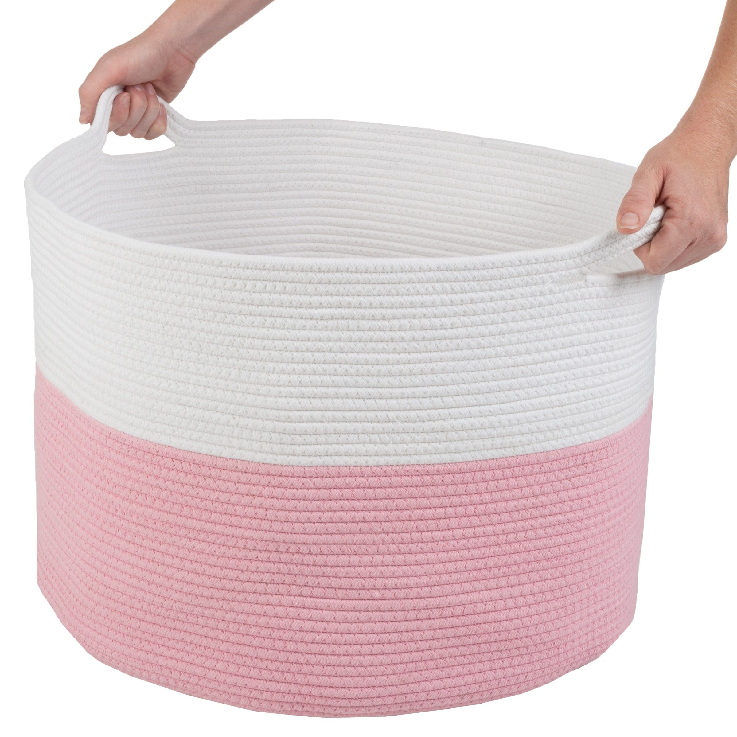 Extra-Large Basket - Cotton Rope Basket with Handles - Baskets for Organizing by Home-Complete