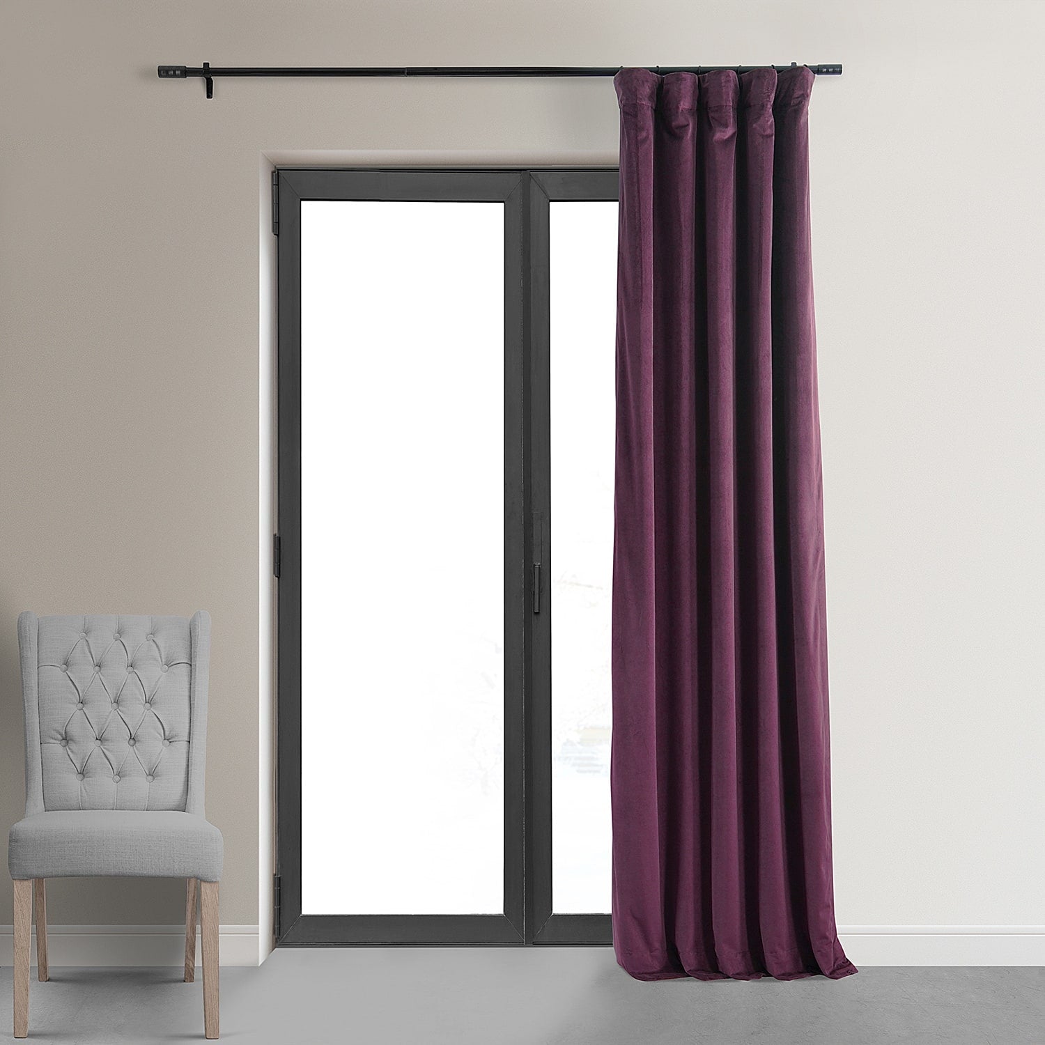 Exclusive Fabrics Signature Blackout Velvet Curtain (1 Panel)