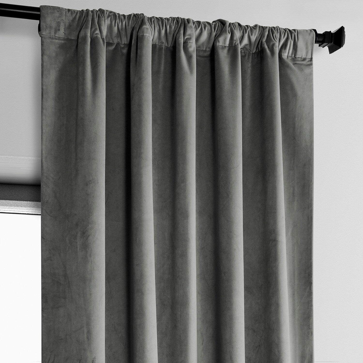 Exclusive Fabrics Heritage Plush Velvet Room Darkening Curtains (1 Panel) Luxury Velvet Curtains for Bedroom & Living Room.