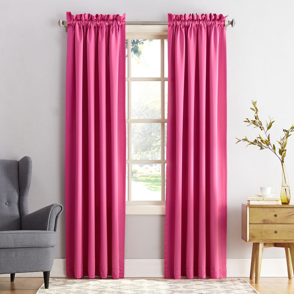 Porch & Den Inez Room Darkening Window Curtain Panel and Valance, Single Panel