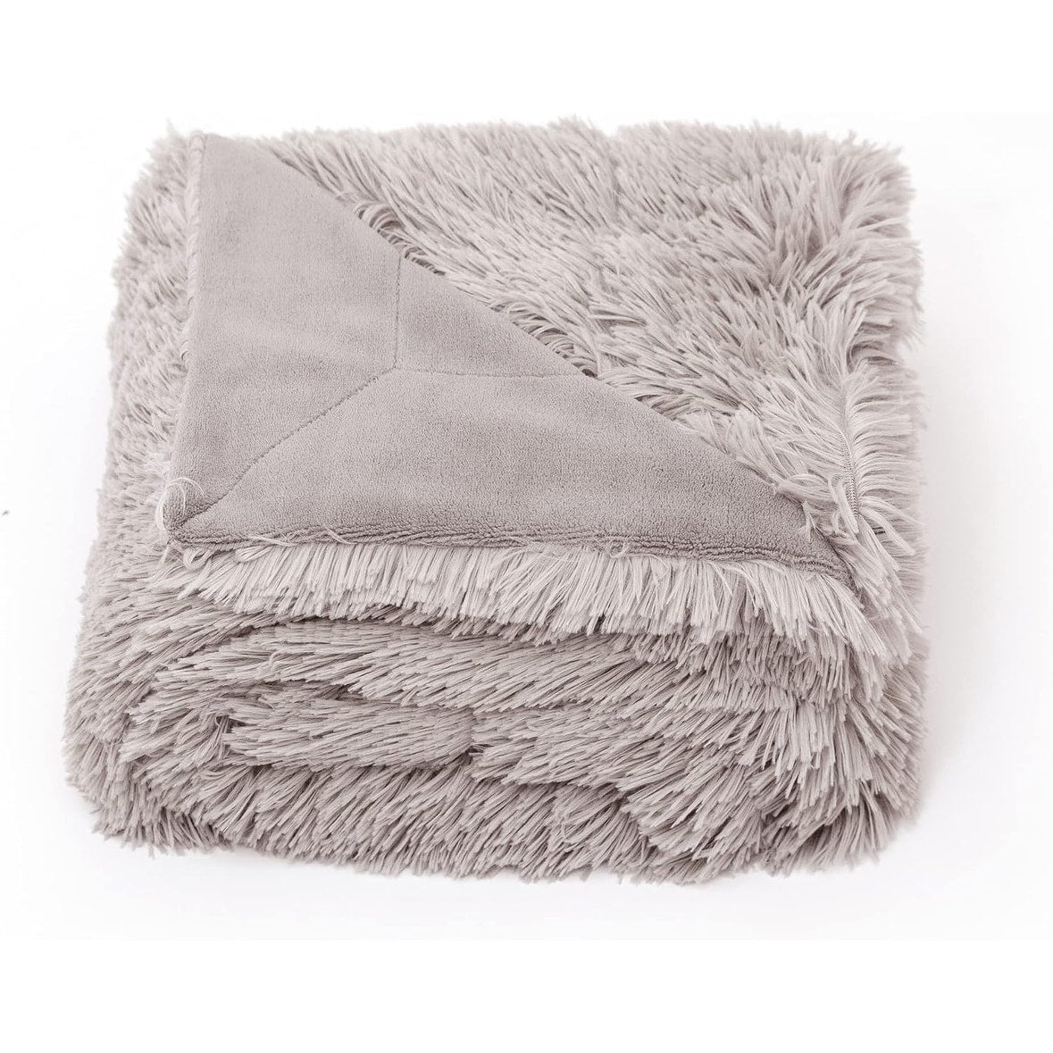 Cheer Collection Reversible Faux Fur Accent Throw Blanket