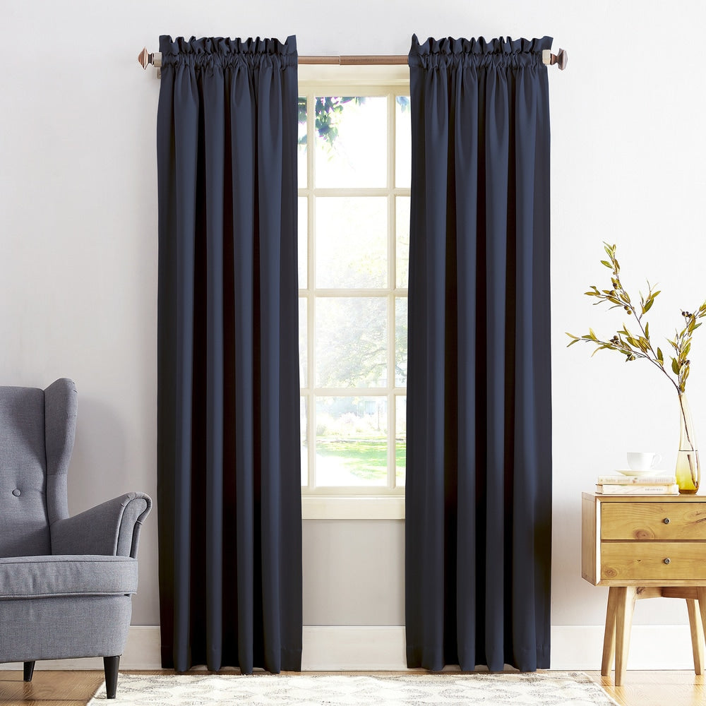 Porch & Den Inez Room Darkening Window Curtain Panel and Valance, Single Panel