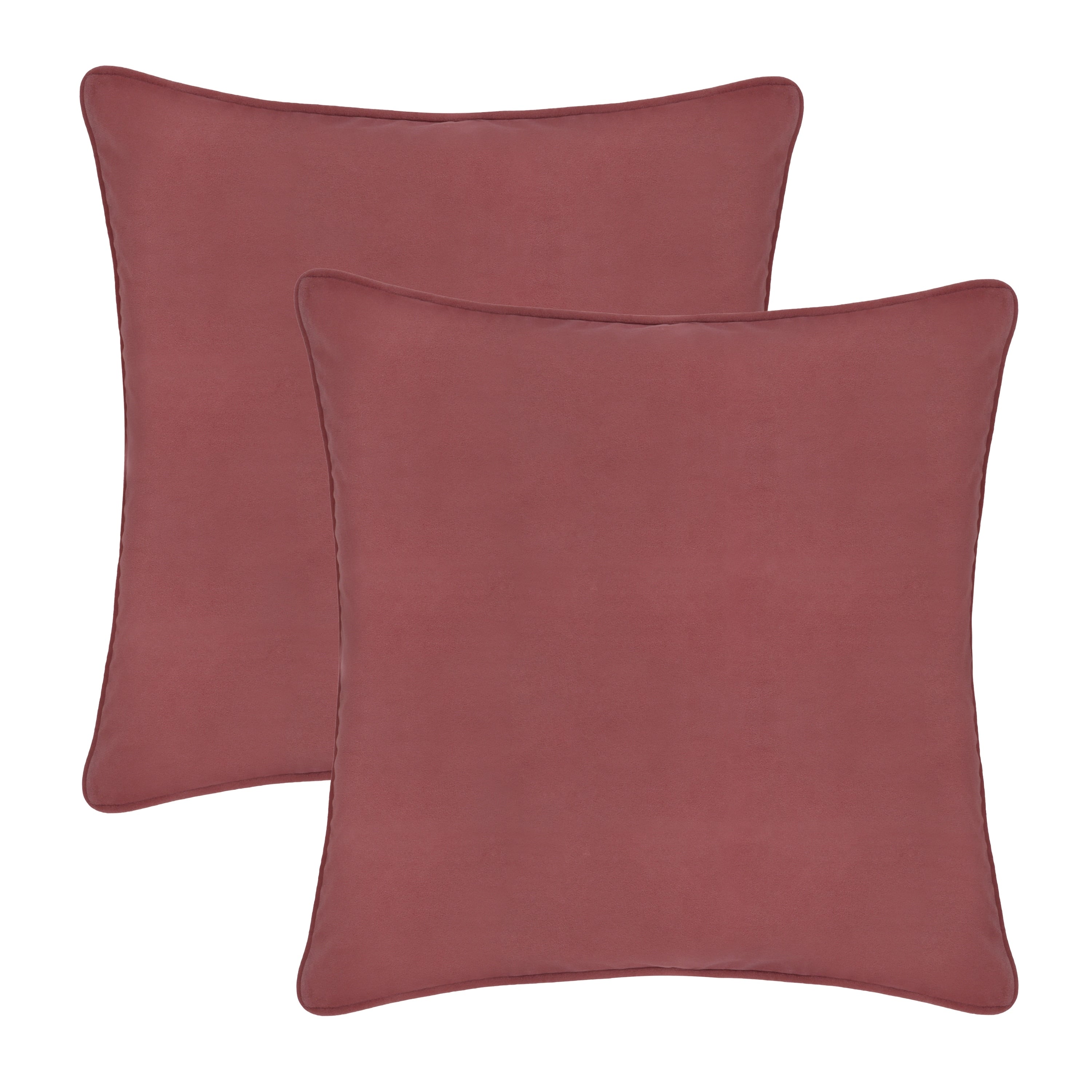 A1HC Set of 2 Luxurious Fine Soft Velvet Throw Pillow Covers Only, For Sofas, Beds, Vibrant Colors and Hidden Zipper