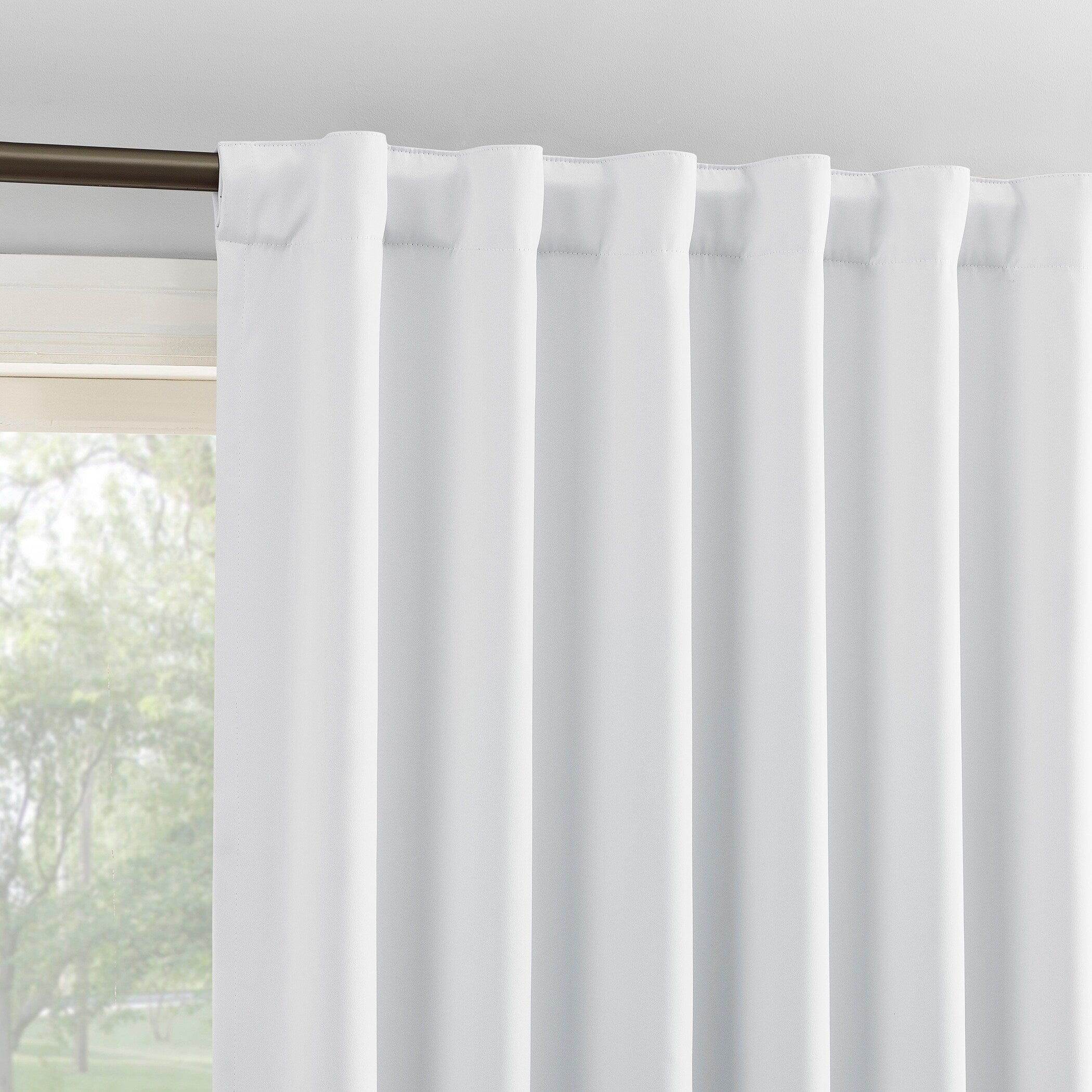 Sun Zero Aria 2-pack Magnetic Closure Theater Grade Total Blackout Back Tab 2-Piece Curtain Panel Pair