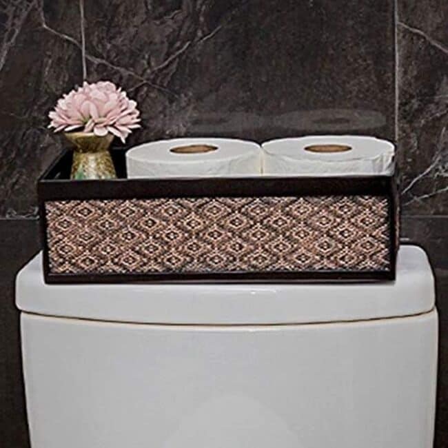 Creative Scents Dublin Brown Bathroom Toilet Paper Storage Basket