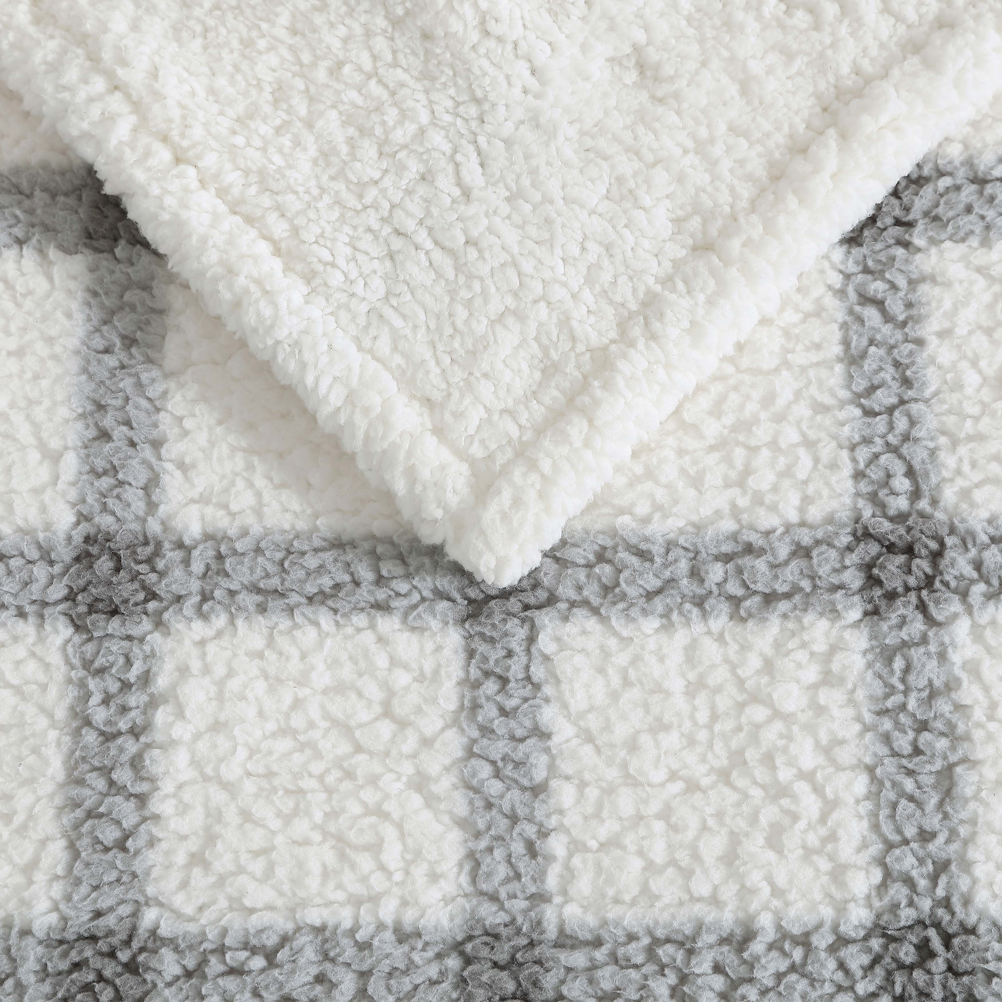 Eddie Bauer Printed Faux Shearling- Reversible Throw Blankets