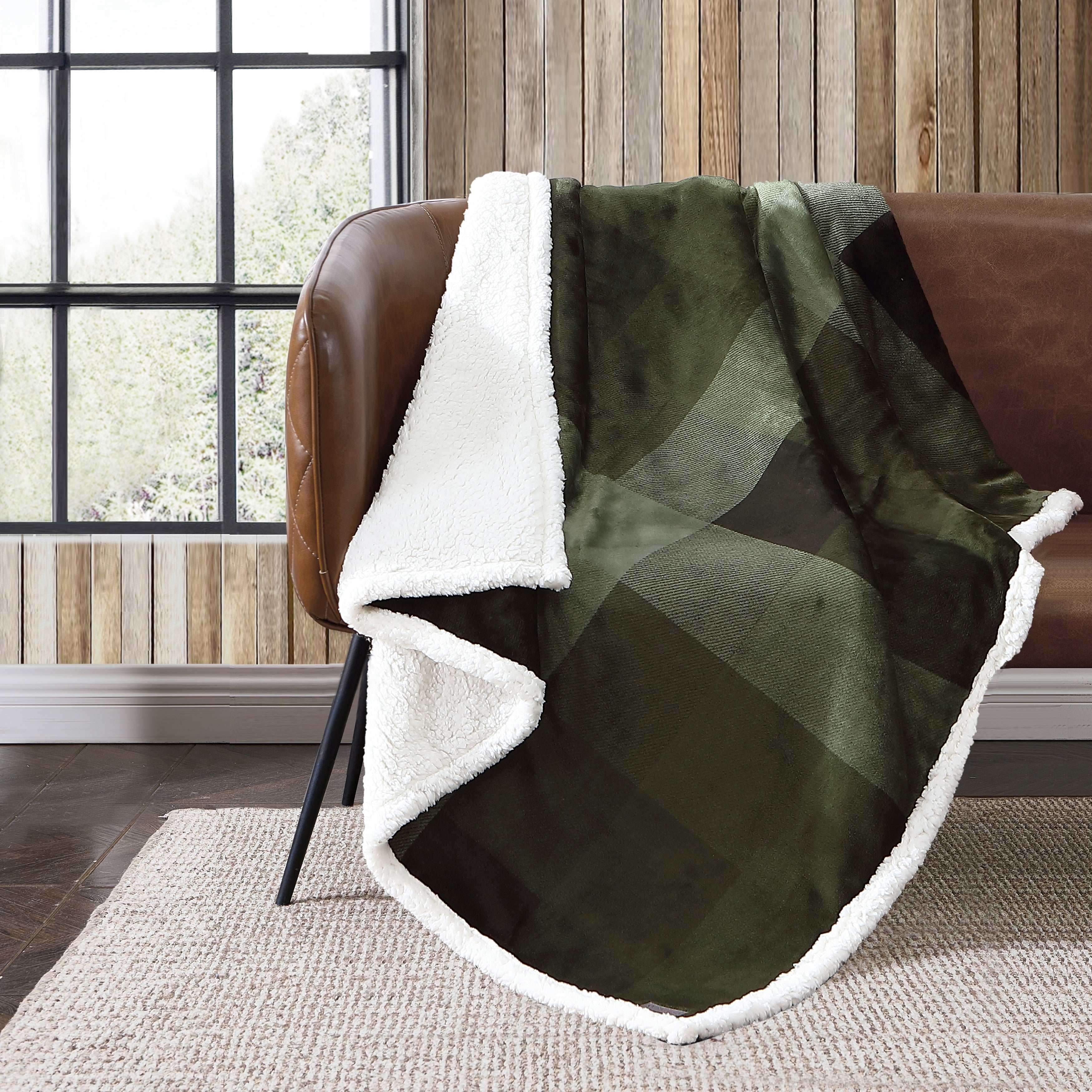 Eddie Bauer Ultra Plush Super Soft & Cozy- Reversible Throw Blankets